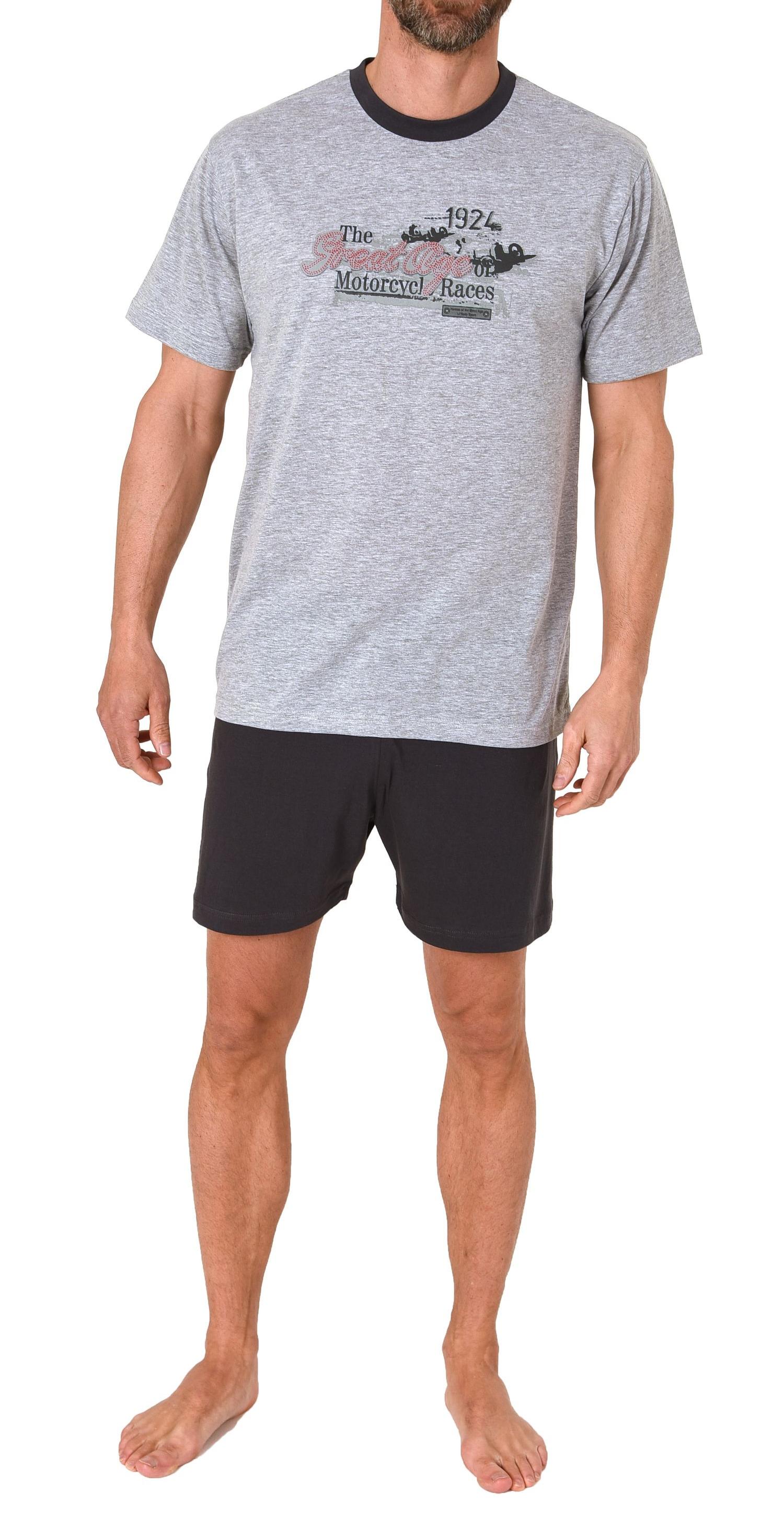 Casual Herren Shorty Pyjma mit kurzen Shorts und Rundhals - 122 105 10 756