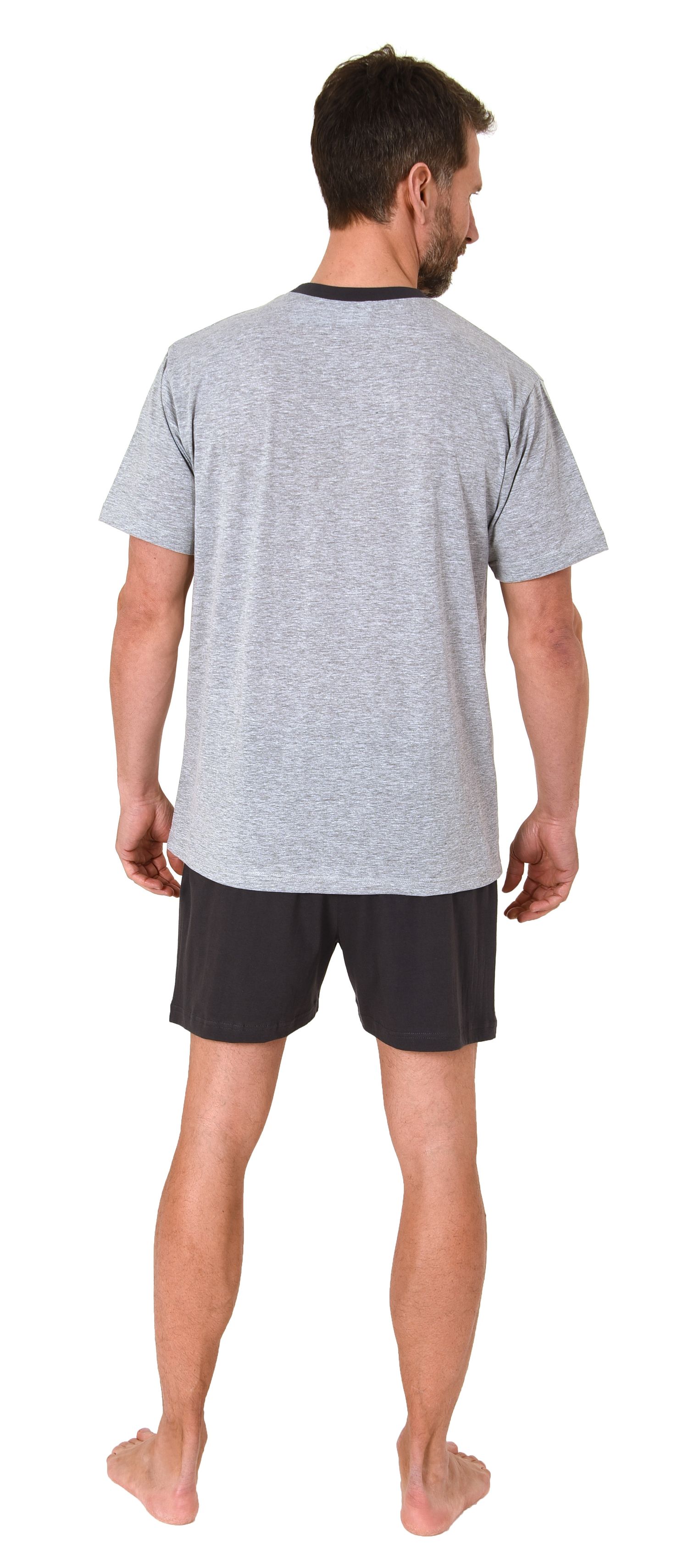 Casual Herren Shorty Pyjma mit kurzen Shorts und Rundhals - 122 105 10 756