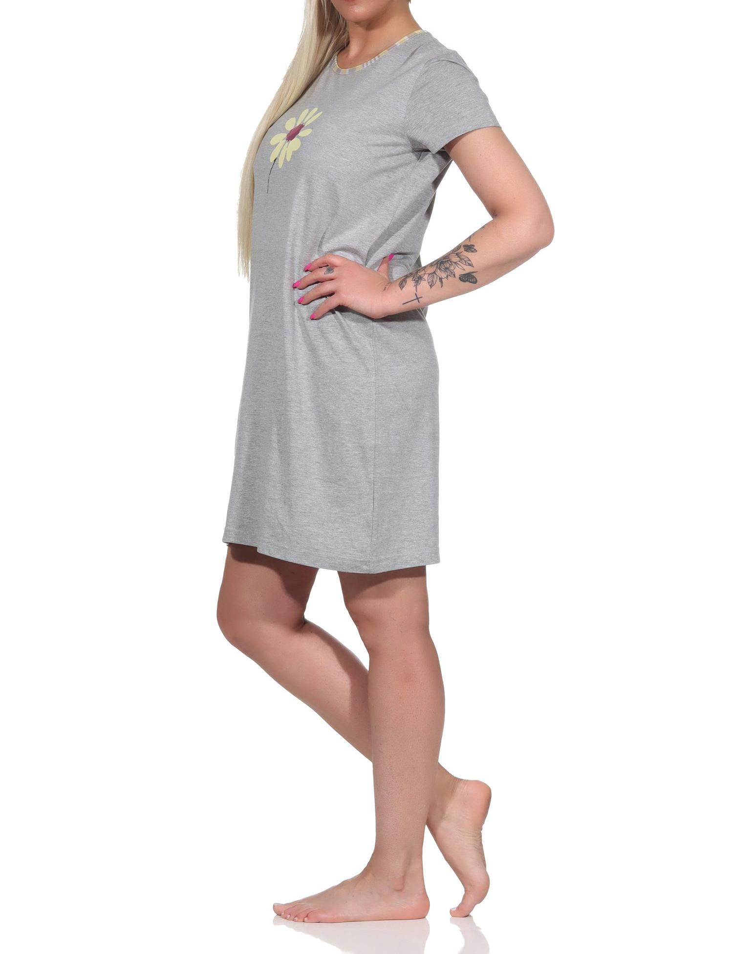 Wunderschönes Damen Kurz-Nachthemd mit Blumen-Motiv - 112 210 10 733 Wunderschönes Damen Kurz-Nachthemd mit Blumen-Motiv - 112 210 10 733