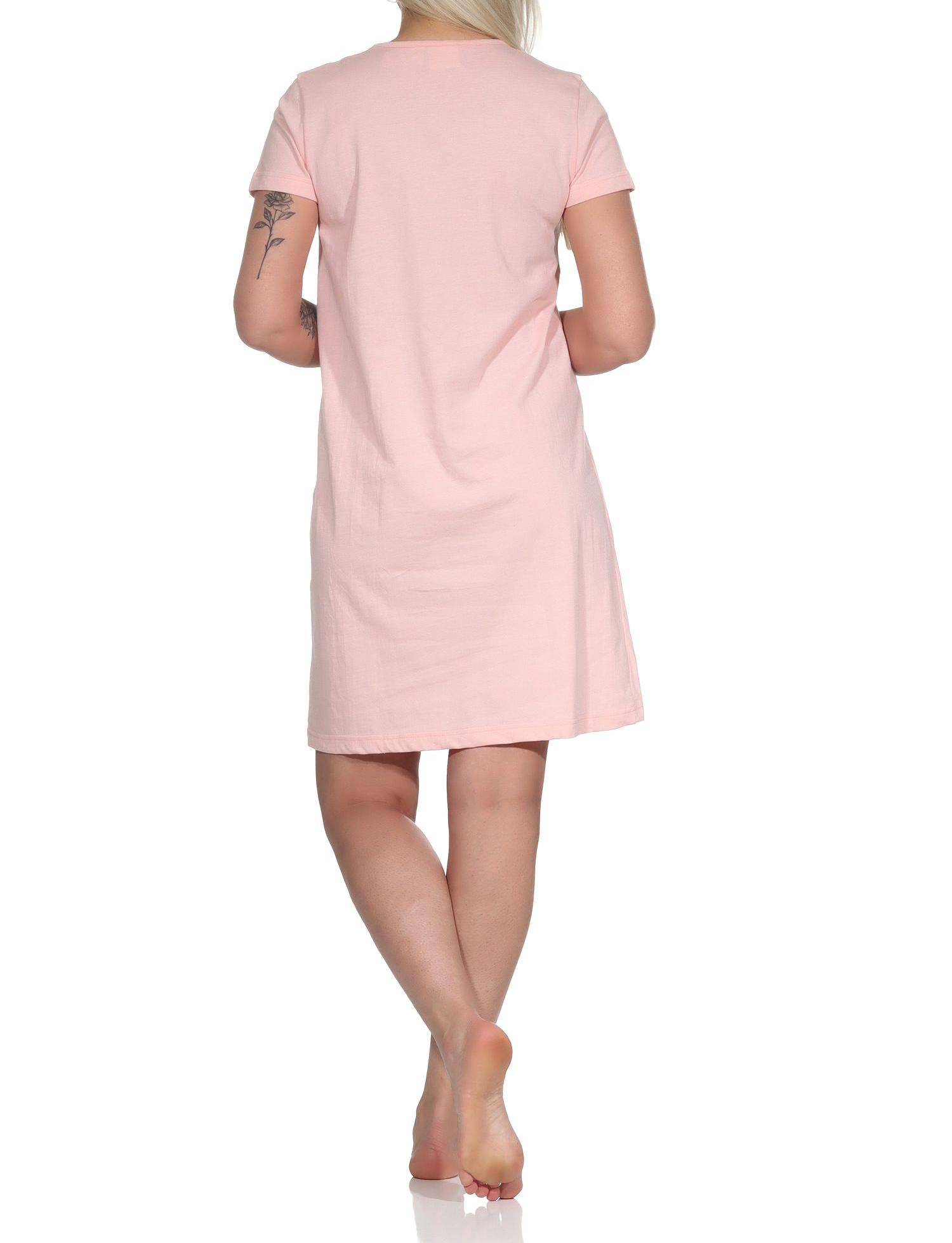 Damen Kurznachthemd, Bigshirt mit schöner Stern-Applikation - 112 214 10 735