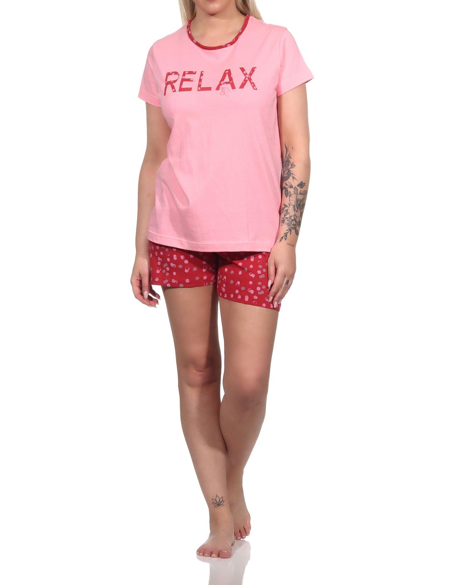 Damen Shorty Schlafanzug, Pyjama im Casual Look - 122 205 10 757