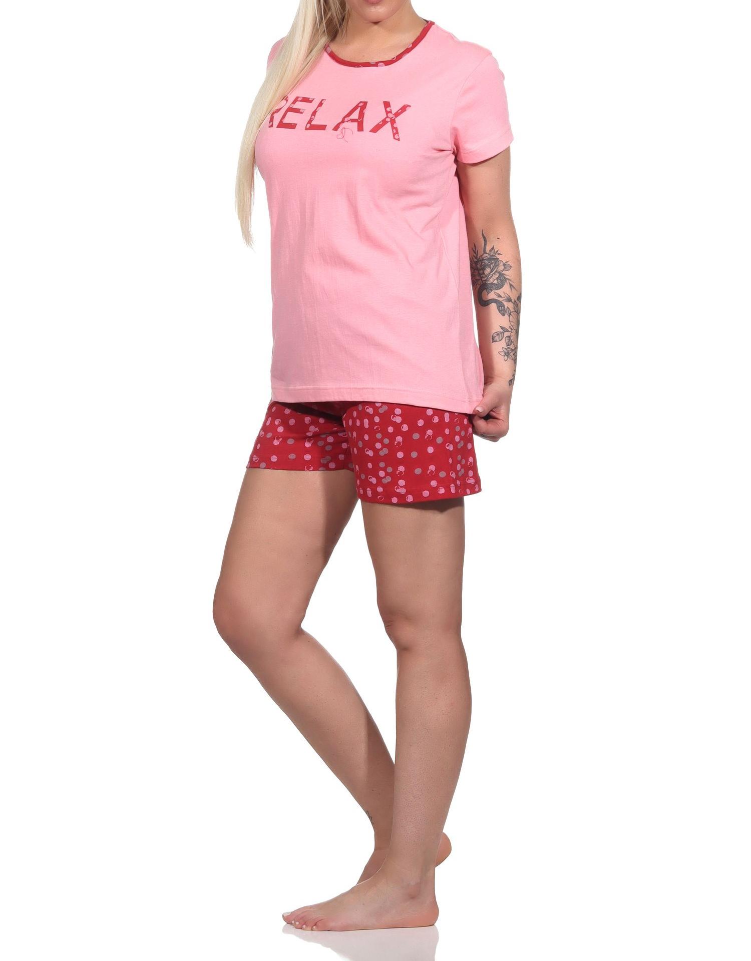 Damen Shorty Schlafanzug, Pyjama im Casual Look - 122 205 10 757