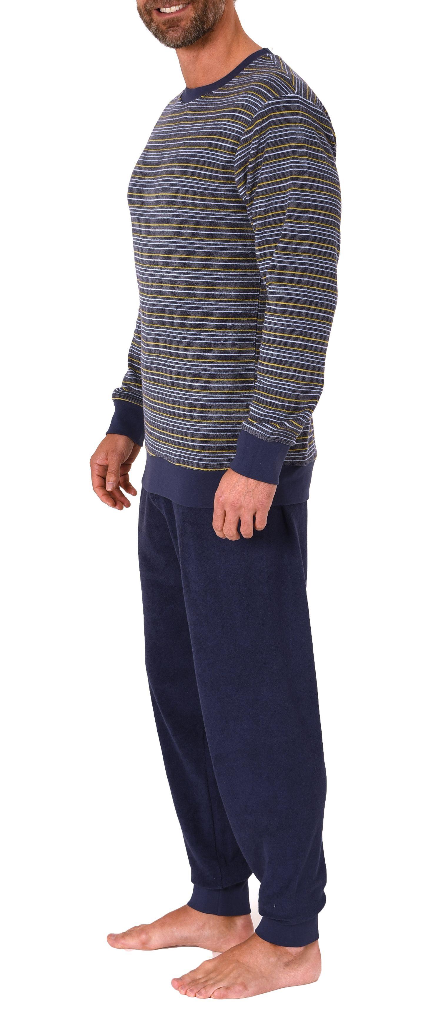 Herren Frottee Schlafanzug lang, Pyjama mit feinem Ringel-Muster - 222 101 13 800 Herren Frottee Schlafanzug lang, Pyjama mit feinem Ringel-Muster - auch in Übergröße