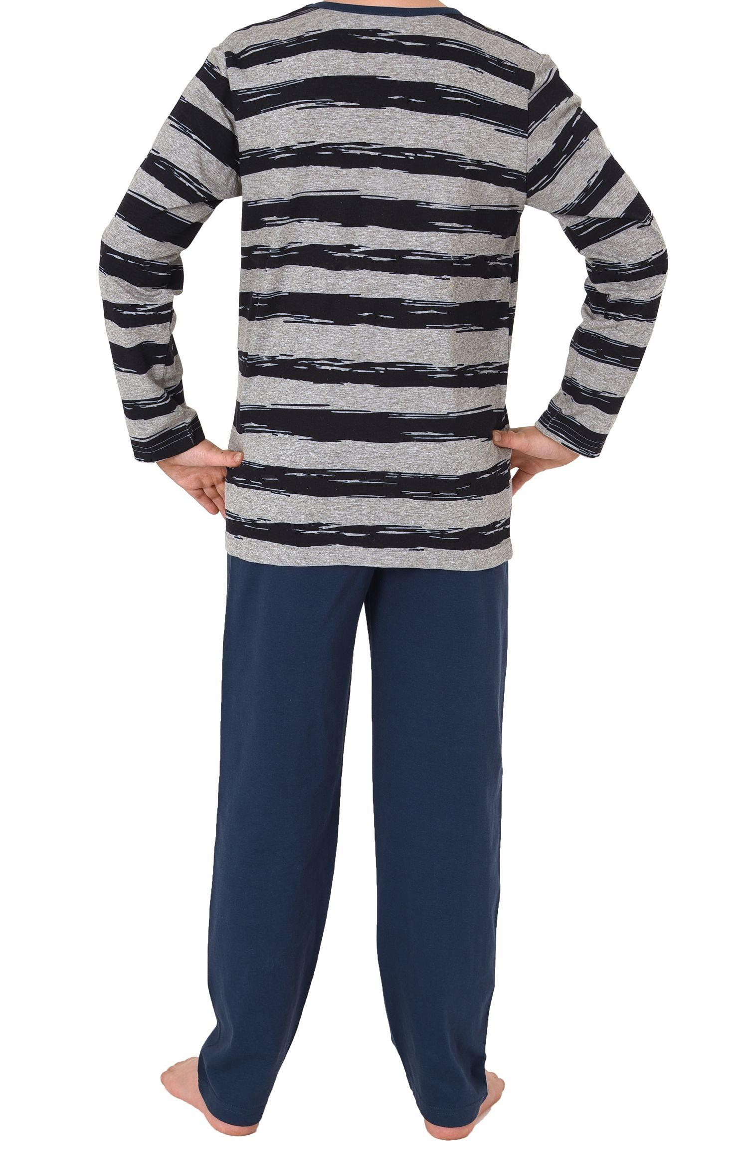 Jungen Pyjama lang mit coolem Streifen-Muster - 212 501 10 700