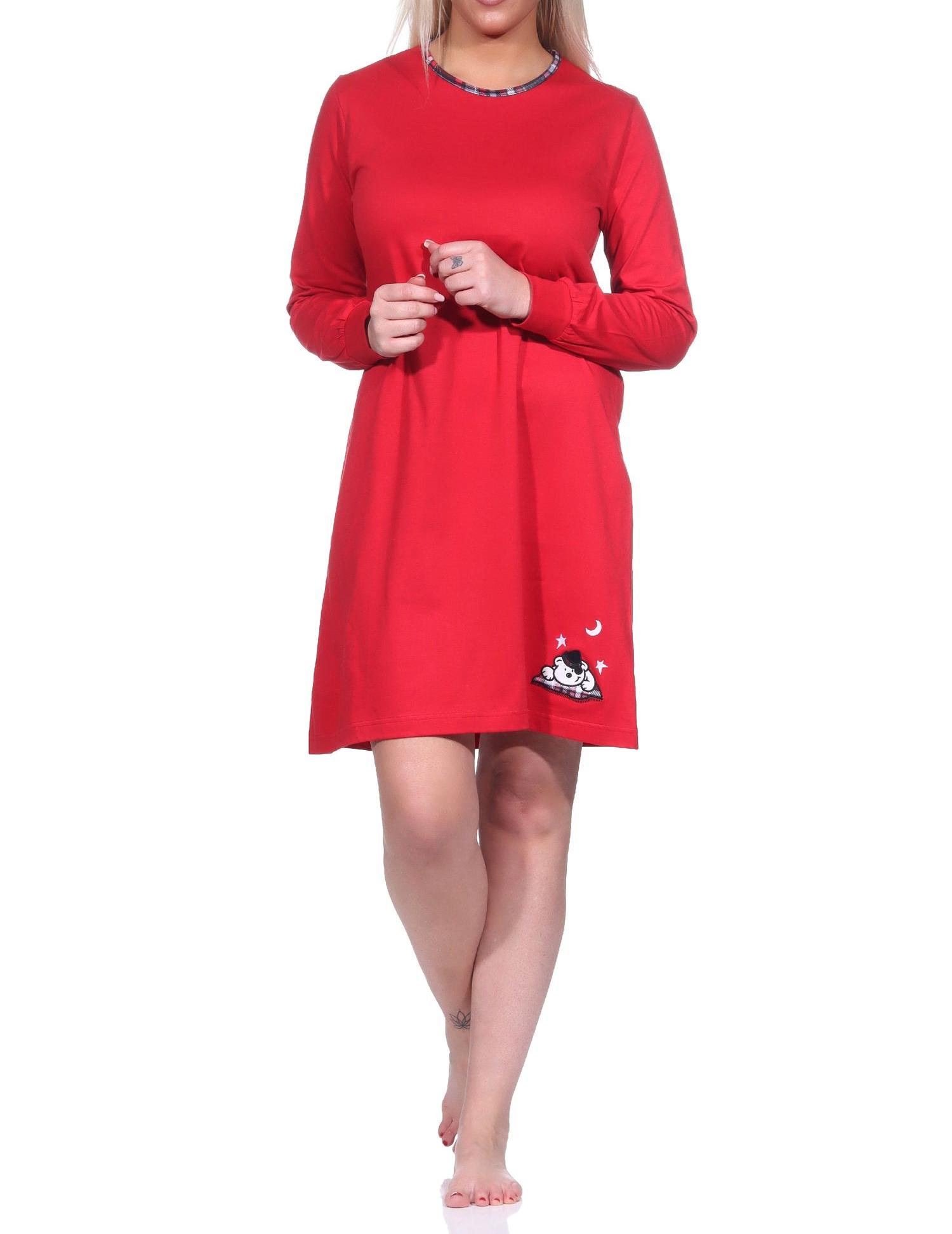 Damen Nachthemd von NORMANN mit niedlichem Tiermotiv - auch in Übergrößen