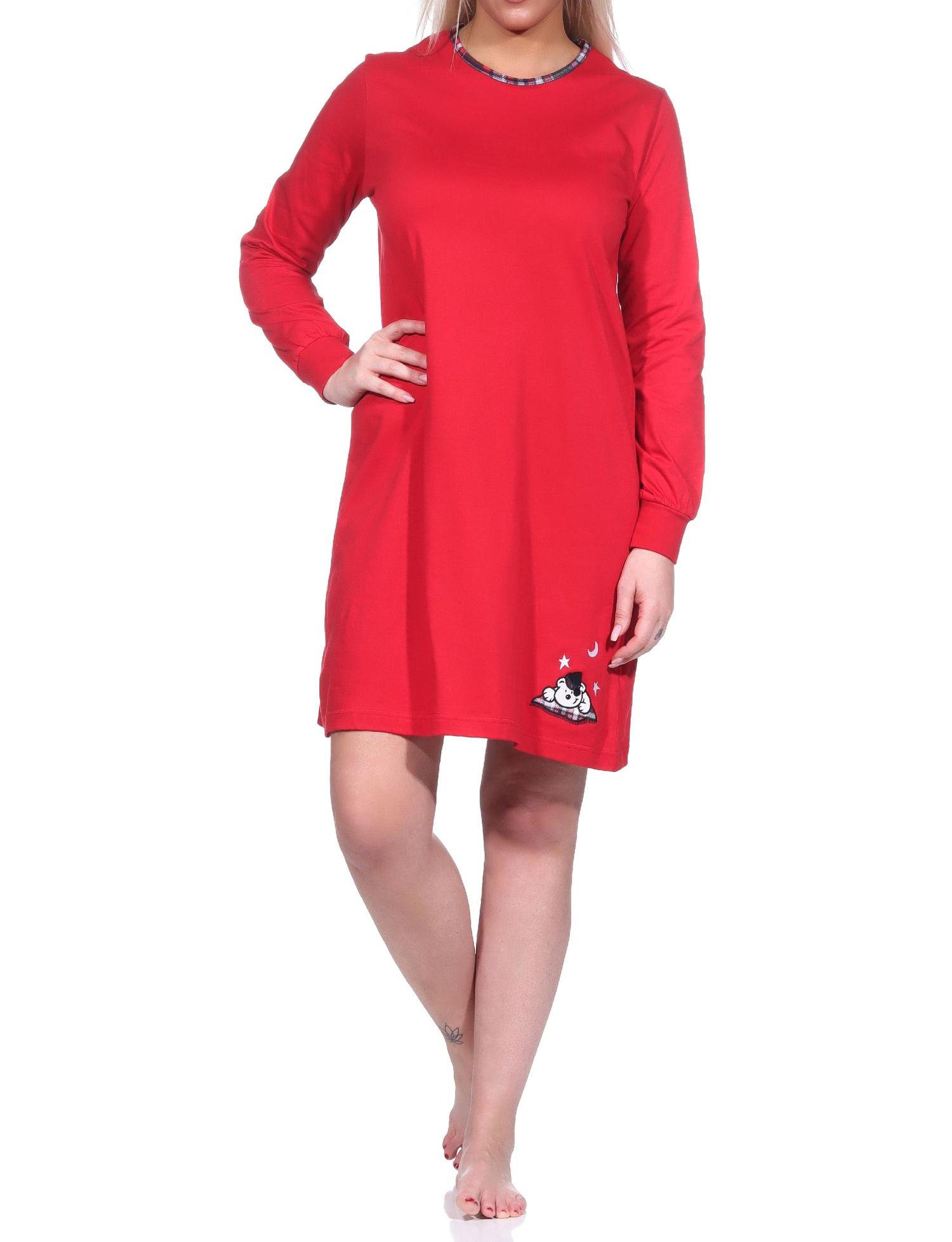 Damen Nachthemd von NORMANN mit niedlichem Tiermotiv - auch in Übergrößen