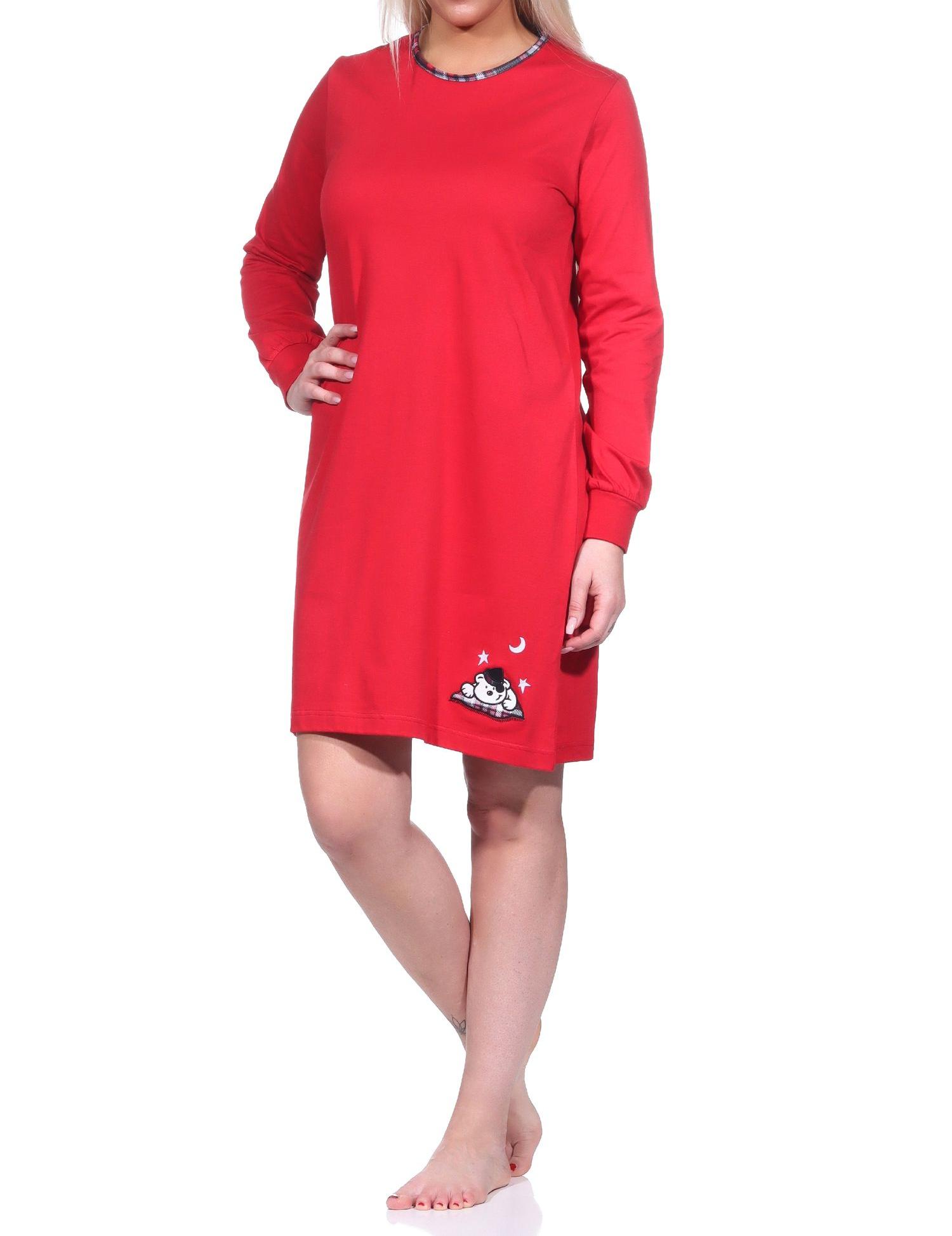 Damen Nachthemd von NORMANN mit niedlichem Tiermotiv - auch in Übergrößen