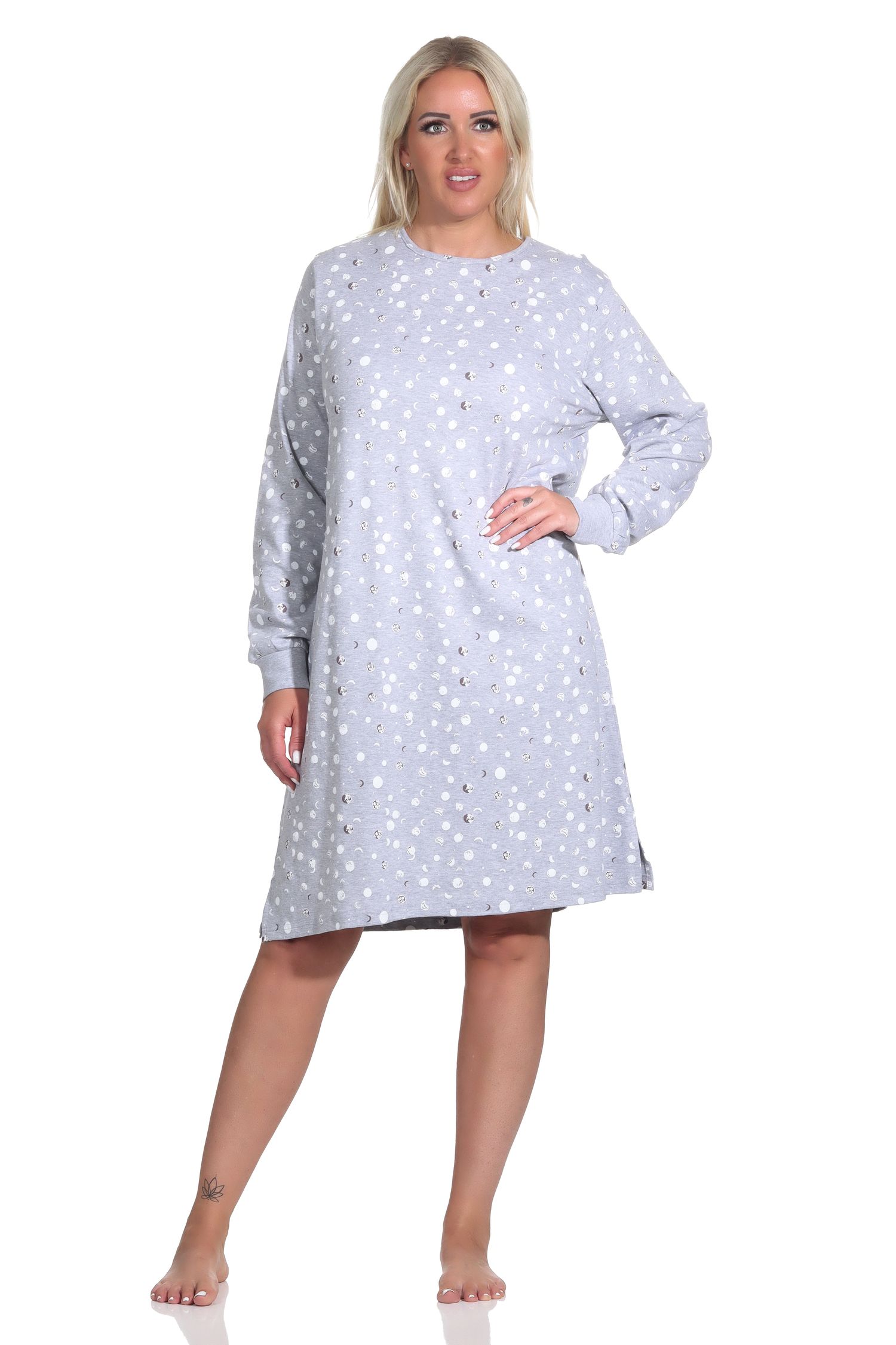 Nanxson Camicia da Notte Donna Maniche Lunghe Pigiami Vintage Vittoriano Leggeri Vestito da Notte (M,Bianco