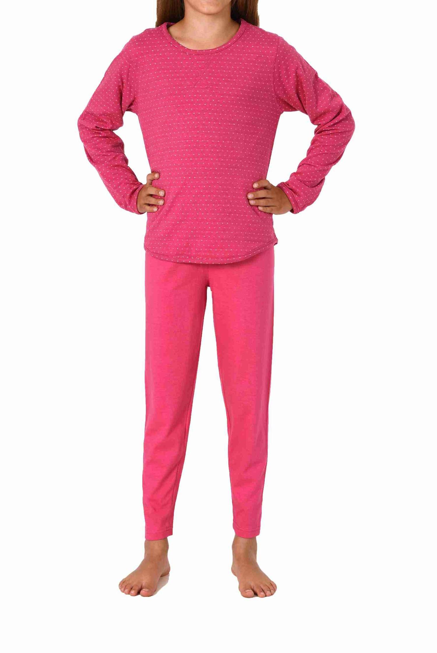 Mädchen Pyjama langarm Schlafanzug zum wenden - 2 Designs in einem Style