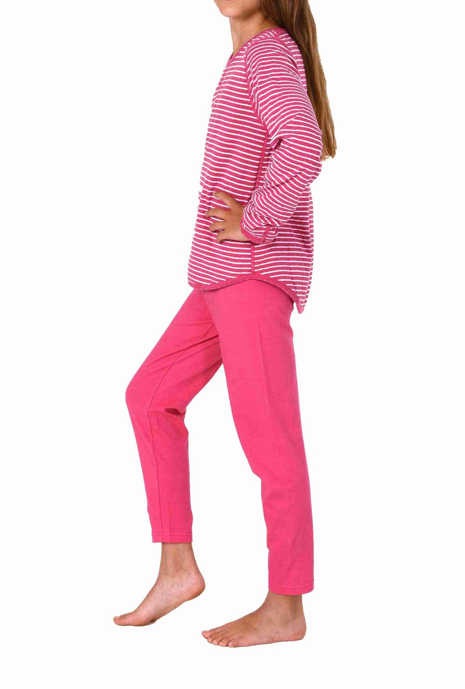 Mädchen Pyjama langarm Schlafanzug zum wenden - 2 Designs in einem Style