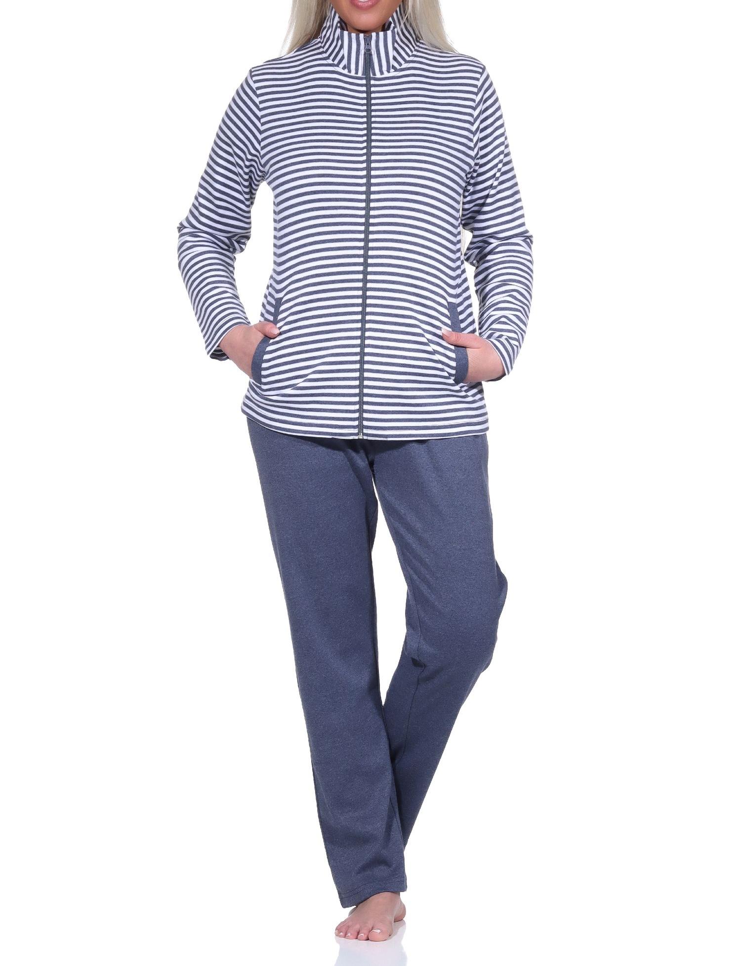 Damen langarm Hausanzug in Kuschel Interlock Qualität - auch in Übergrössen Damen langarm Hausanzug in Kuschel Interlock Qualität - auch in Übergrössen