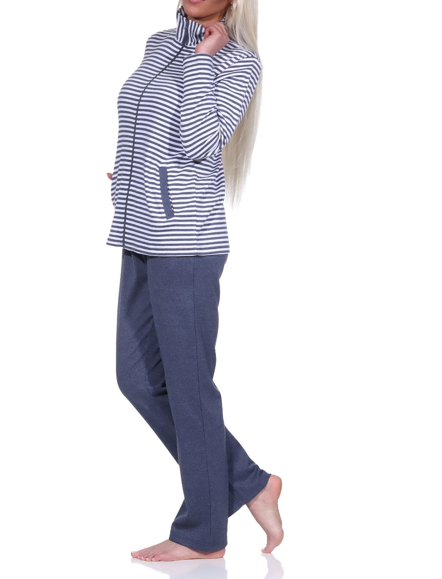 Damen langarm Hausanzug in Kuschel Interlock Qualität - auch in Übergrössen - 222 216 96 237 Damen langarm Hausanzug in Kuschel Interlock Qualität - auch in Übergrössen