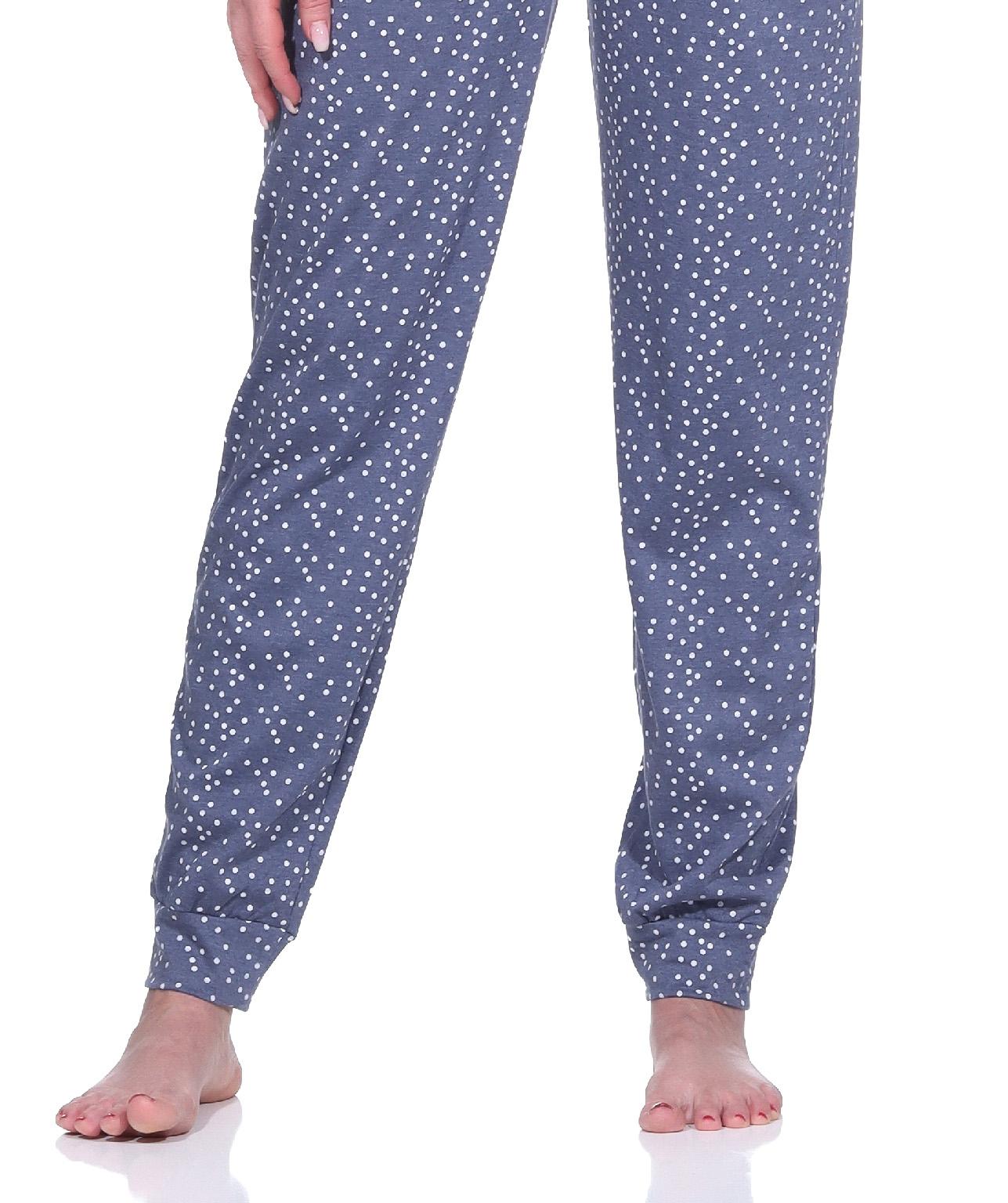 Damen Schlafanzug Hose lang Mix & Match in Tupfen-Punkte Optik - ideal zu kombinieren Damen Schlafanzug Hose lang Mix & Match in Tupfen-Punkte Optik - ideal zu kombinieren