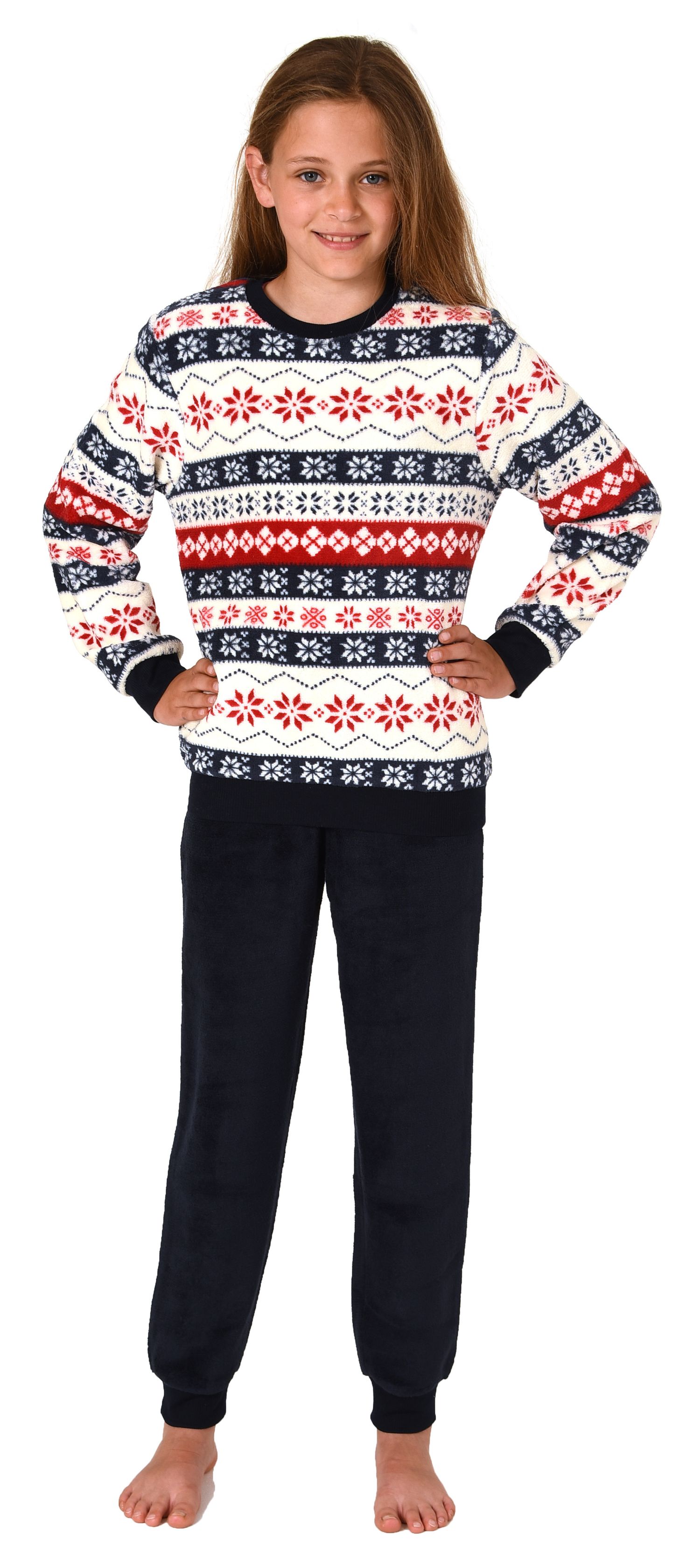 Super Kuscheliger Fleece-Schlafanzug Für Kinder - Gemustertes Pyjama-Set Für Jungen & Mädchen