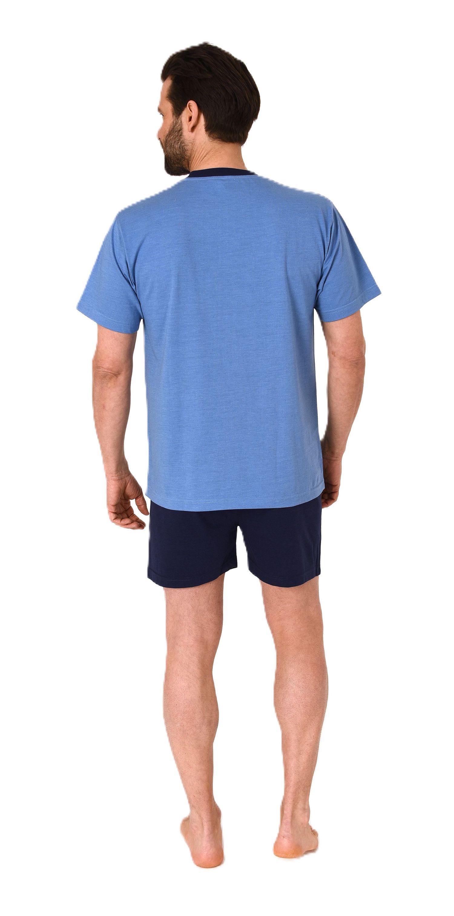 Herren kurzarm Schlafanzug Shorty Pyjama
