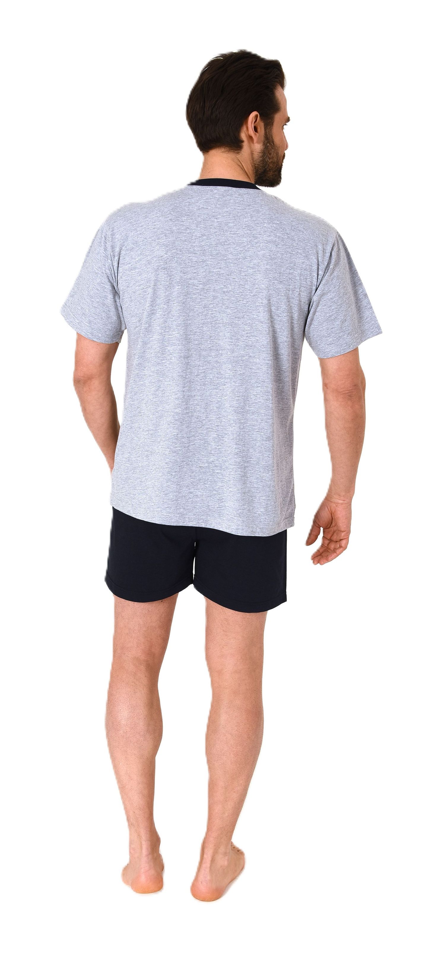 Herren kurzarm Schlafanzug Shorty Pyjama