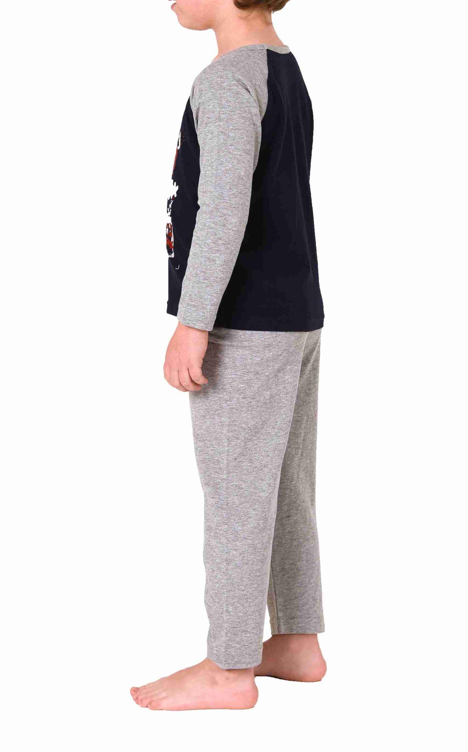 Kleinkinder Jungen langarm Schlafanzug Pyjama mit coolen Front Print