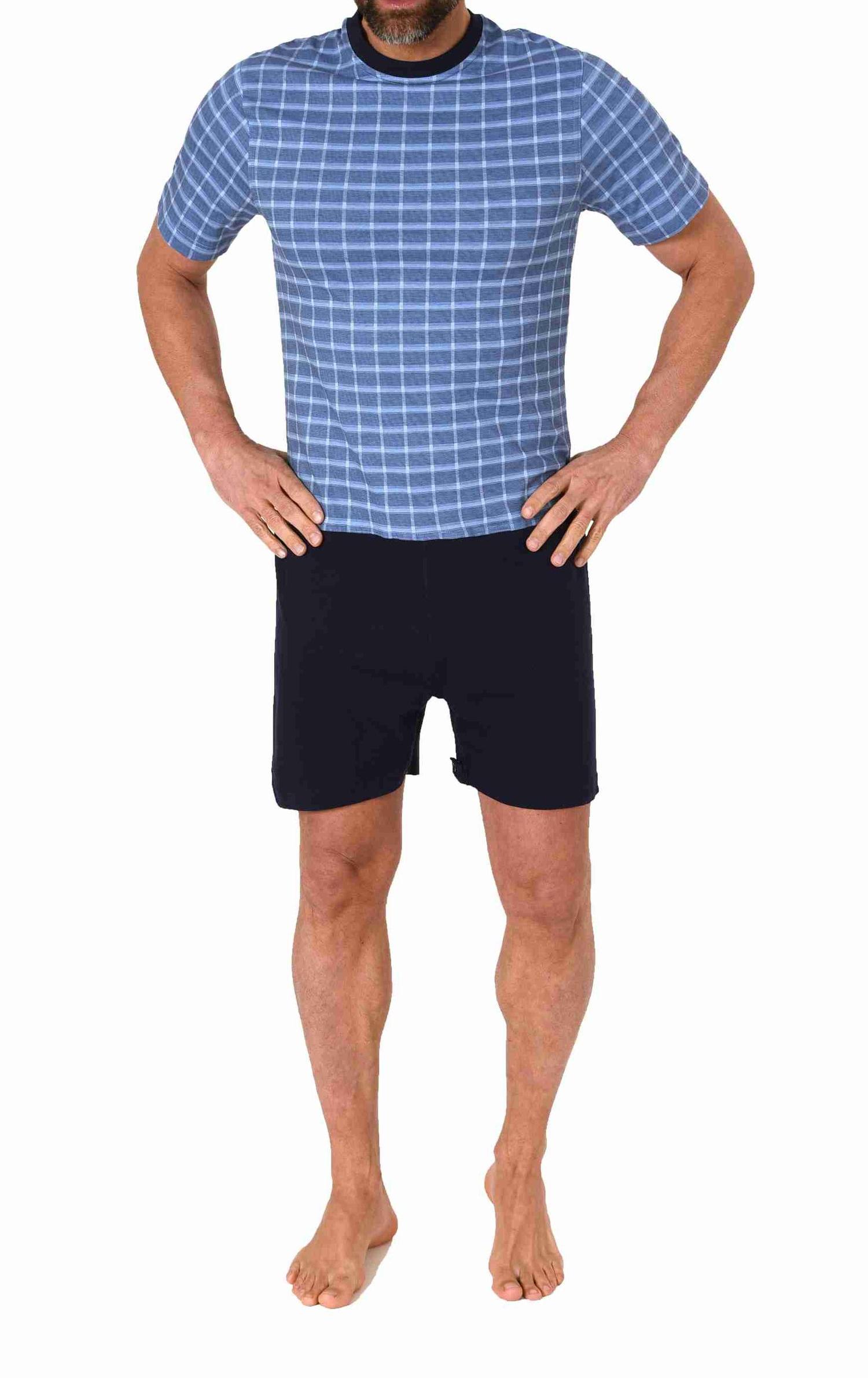 Herren Pflegeoverall kurzarm Einteiler Schlafanzug mit Reissverschluss am Rücken und Bein Herren Pflegeoverall kurzarm Einteiler Schlafanzug mit Reissverschluss am Rücken und Bein