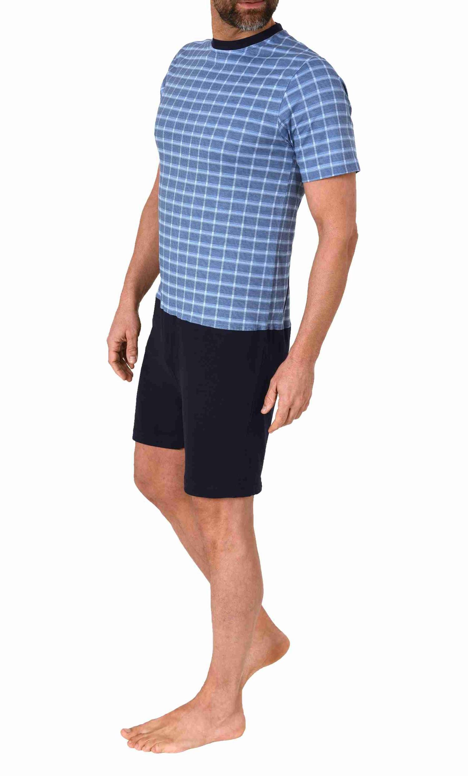 Herren Pflegeoverall kurzarm Einteiler Schlafanzug mit Reissverschluss am Rücken und Bein Herren Pflegeoverall kurzarm Einteiler Schlafanzug mit Reissverschluss am Rücken und Bein