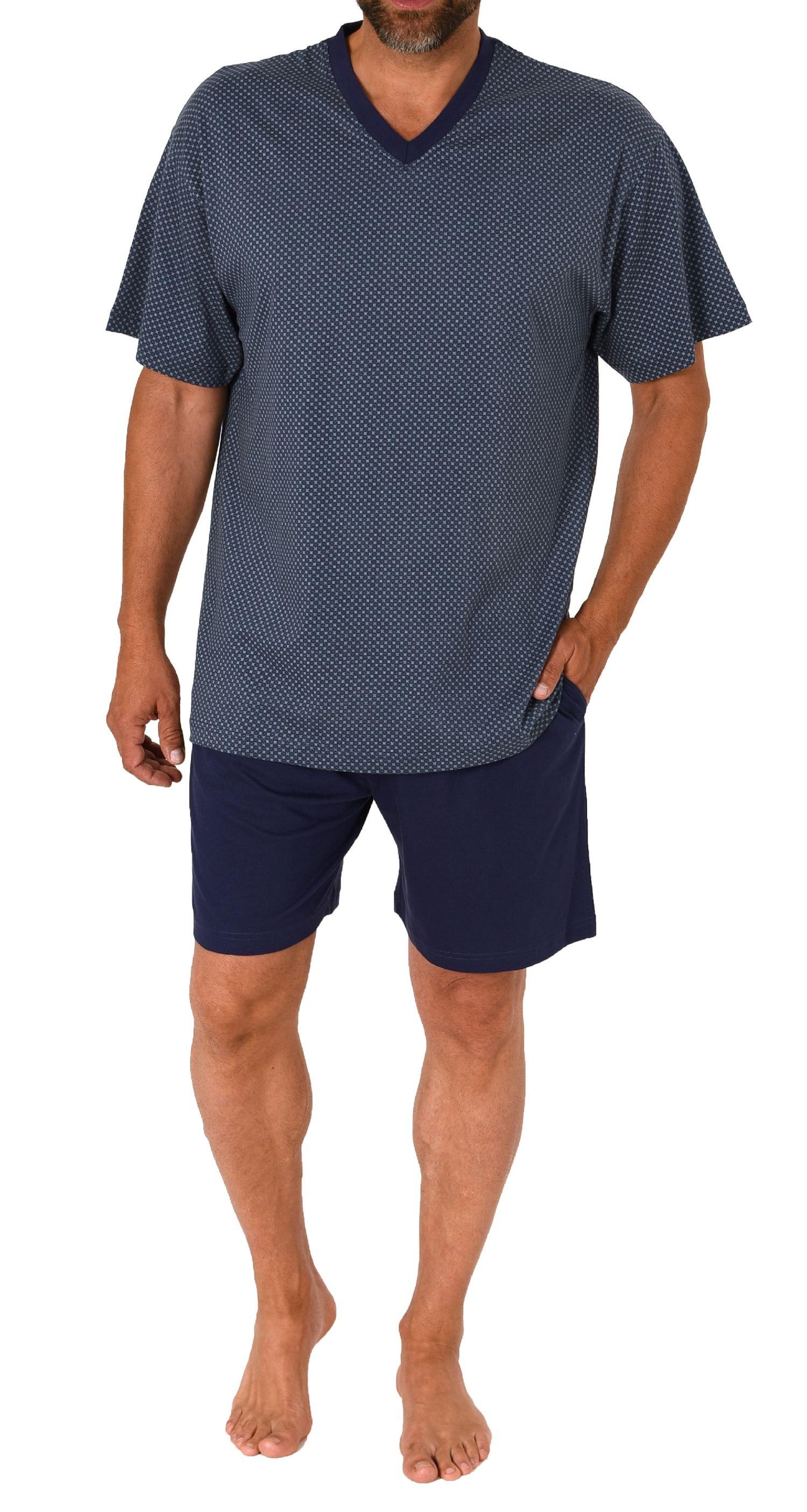 Wunderschöner Normann Herren Kurzarm Schlafanzug Shorty Pyjama in edler Optik