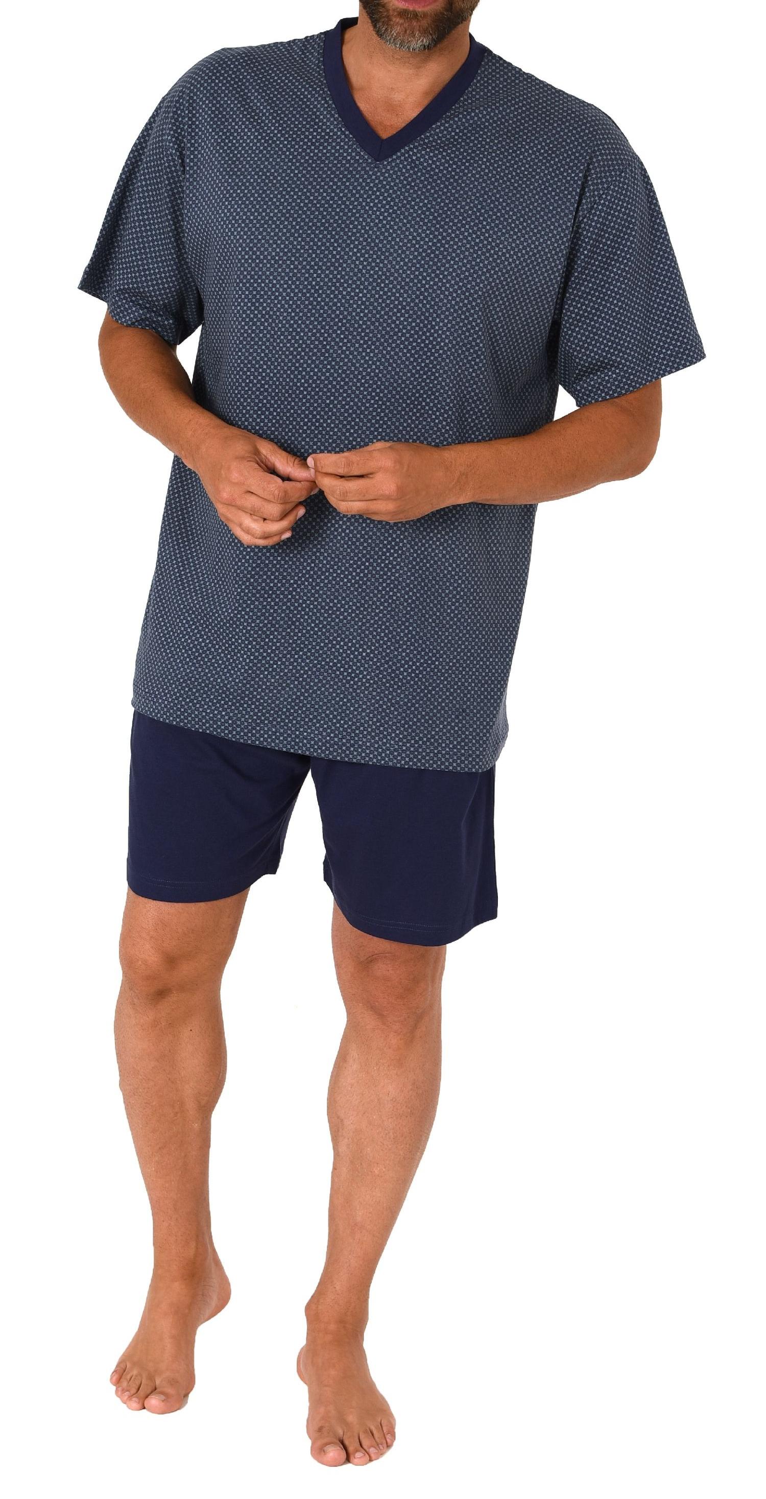Wunderschöner Normann Herren Kurzarm Schlafanzug Shorty Pyjama in edler Optik