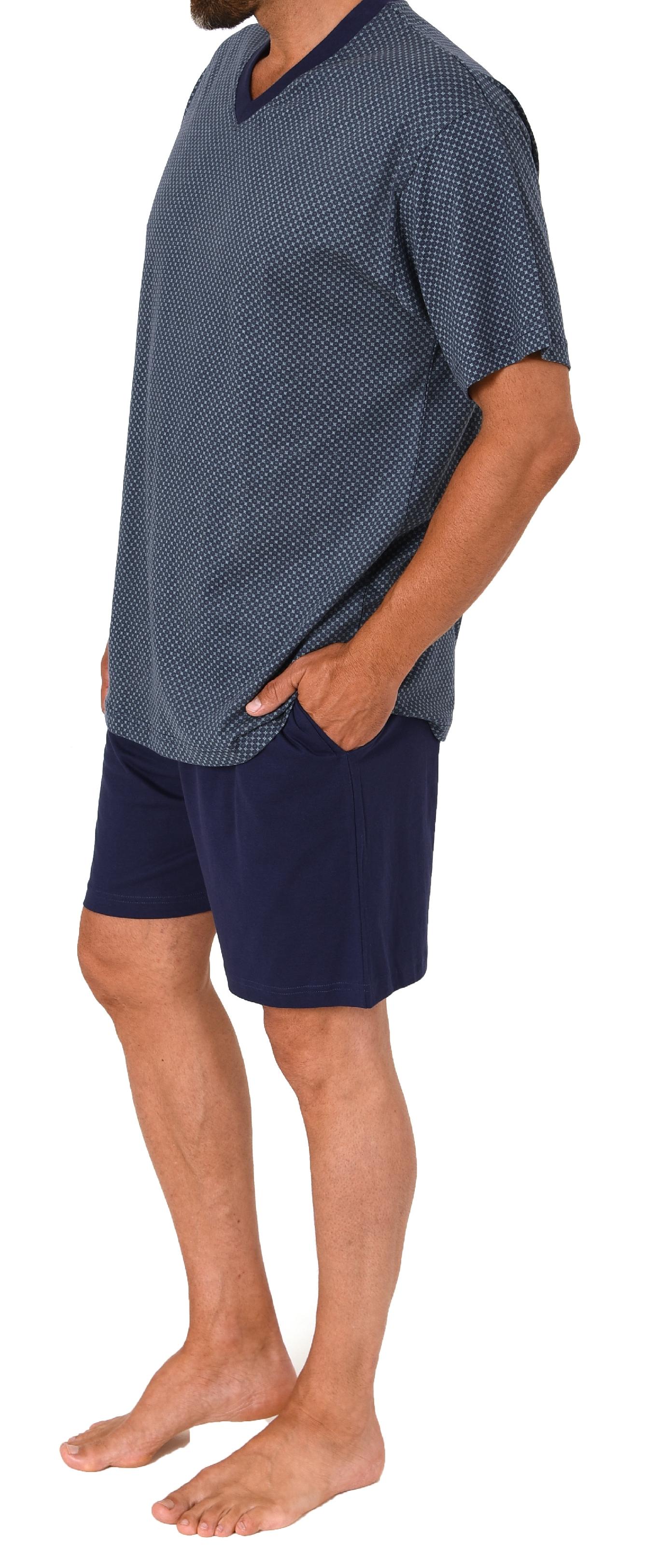 Wunderschöner Normann Herren Kurzarm Schlafanzug Shorty Pyjama in edler Optik