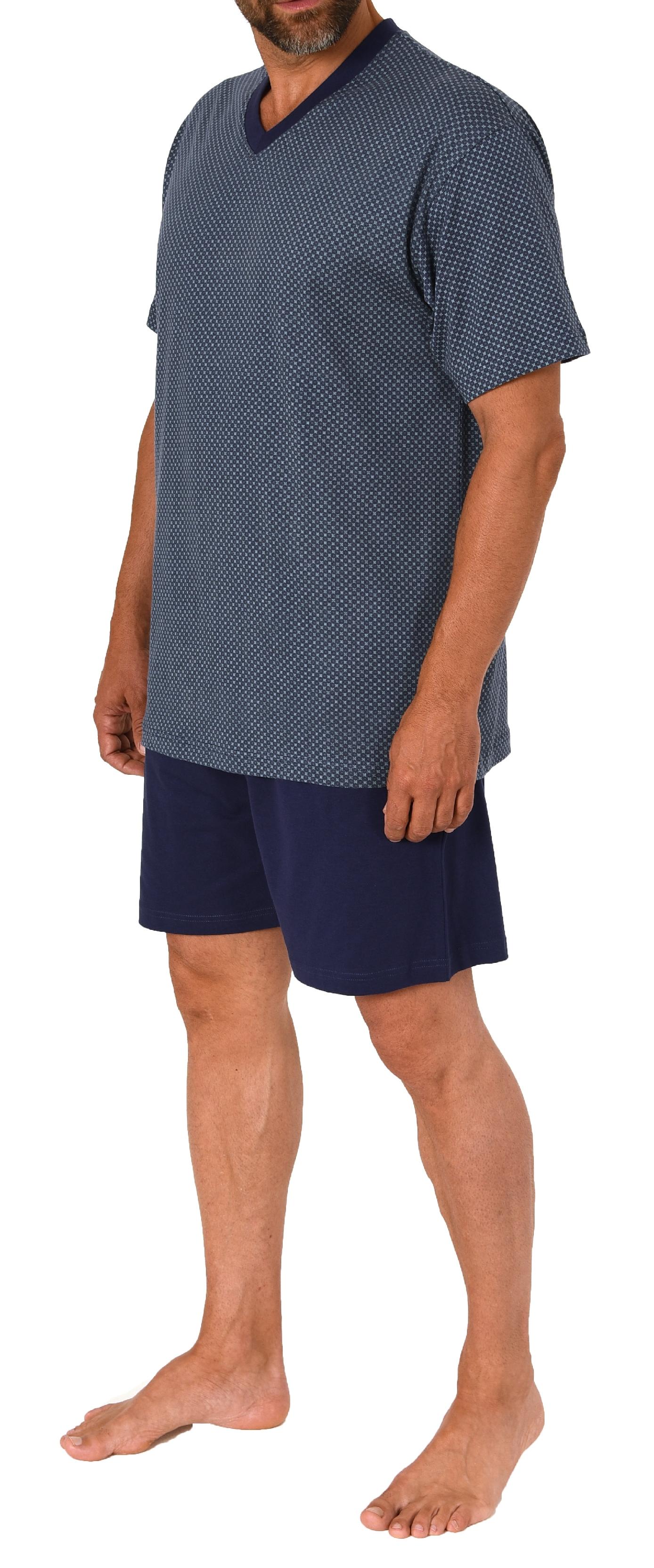 Wunderschöner Normann Herren Kurzarm Schlafanzug Shorty Pyjama in edler Optik