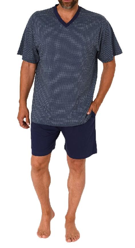 Wunderschöner Normann Herren Kurzarm Schlafanzug Shorty Pyjama in edler Optik
