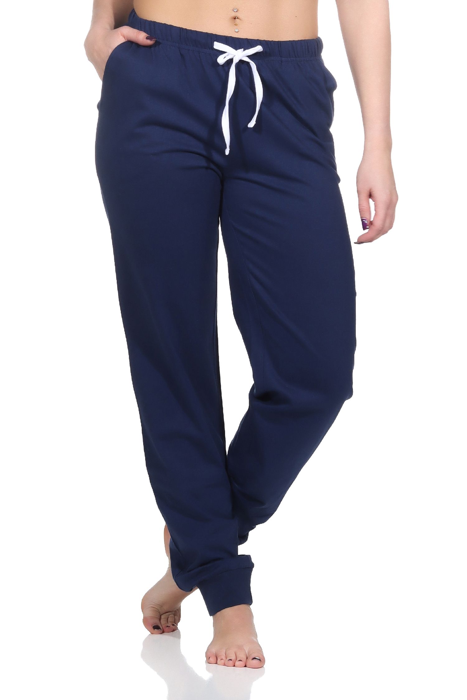 Damen Schlafanzug Pyjama Hose lang Mix & Match in unifarben - perfekt zu kombinieren