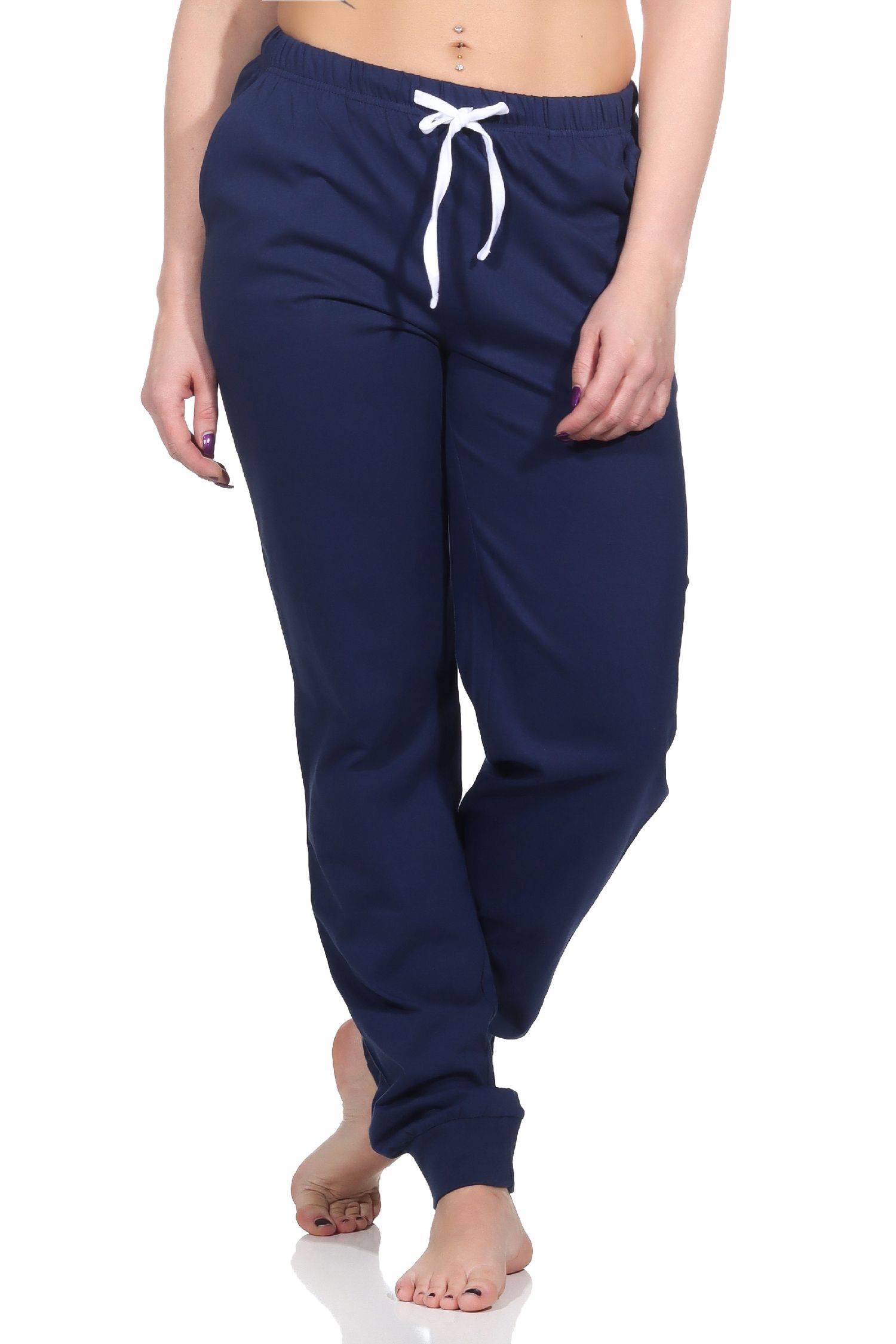 Damen Schlafanzug Pyjama Hose lang Mix & Match in unifarben - perfekt zu kombinieren