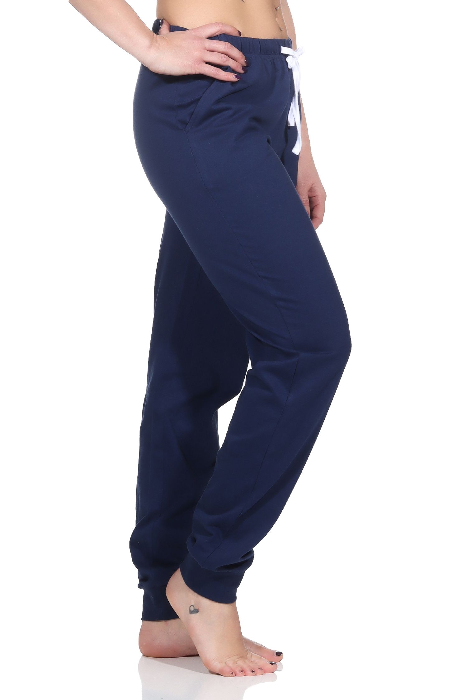 Damen Schlafanzug Pyjama Hose lang Mix & Match in unifarben - perfekt zu kombinieren