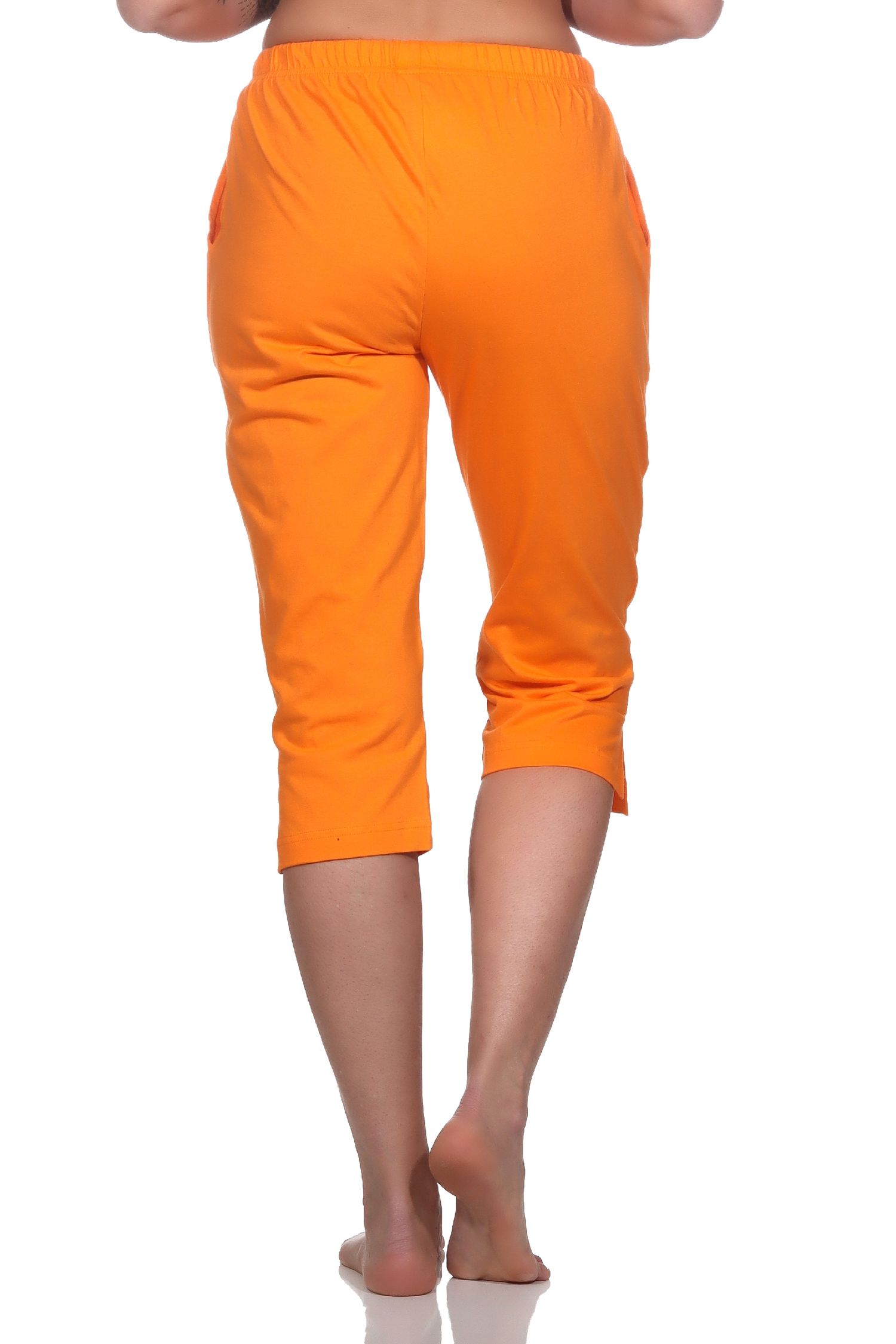 Damen Schlafanzug Capri-Hose 3/4-lang - Mix & Match in unifarben - perfekt zu kombinieren