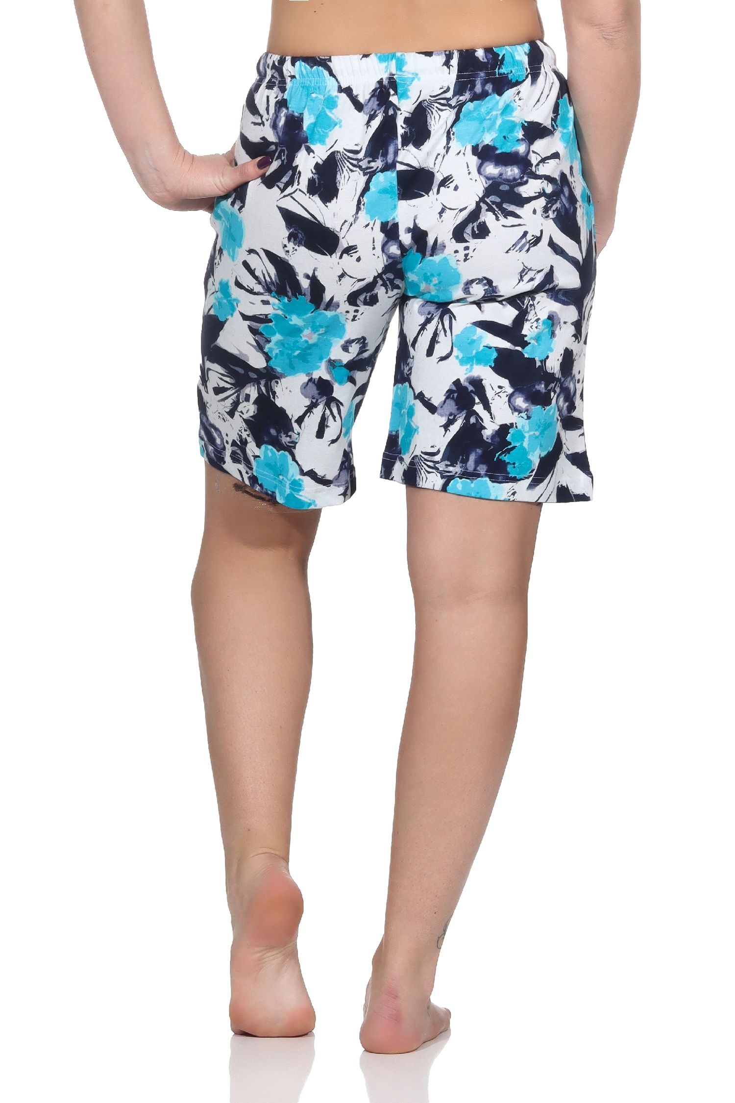Damen Shorty Schlafanzug Hose kurz - Mix & Match – florale Optik - perfekt zu kombinieren