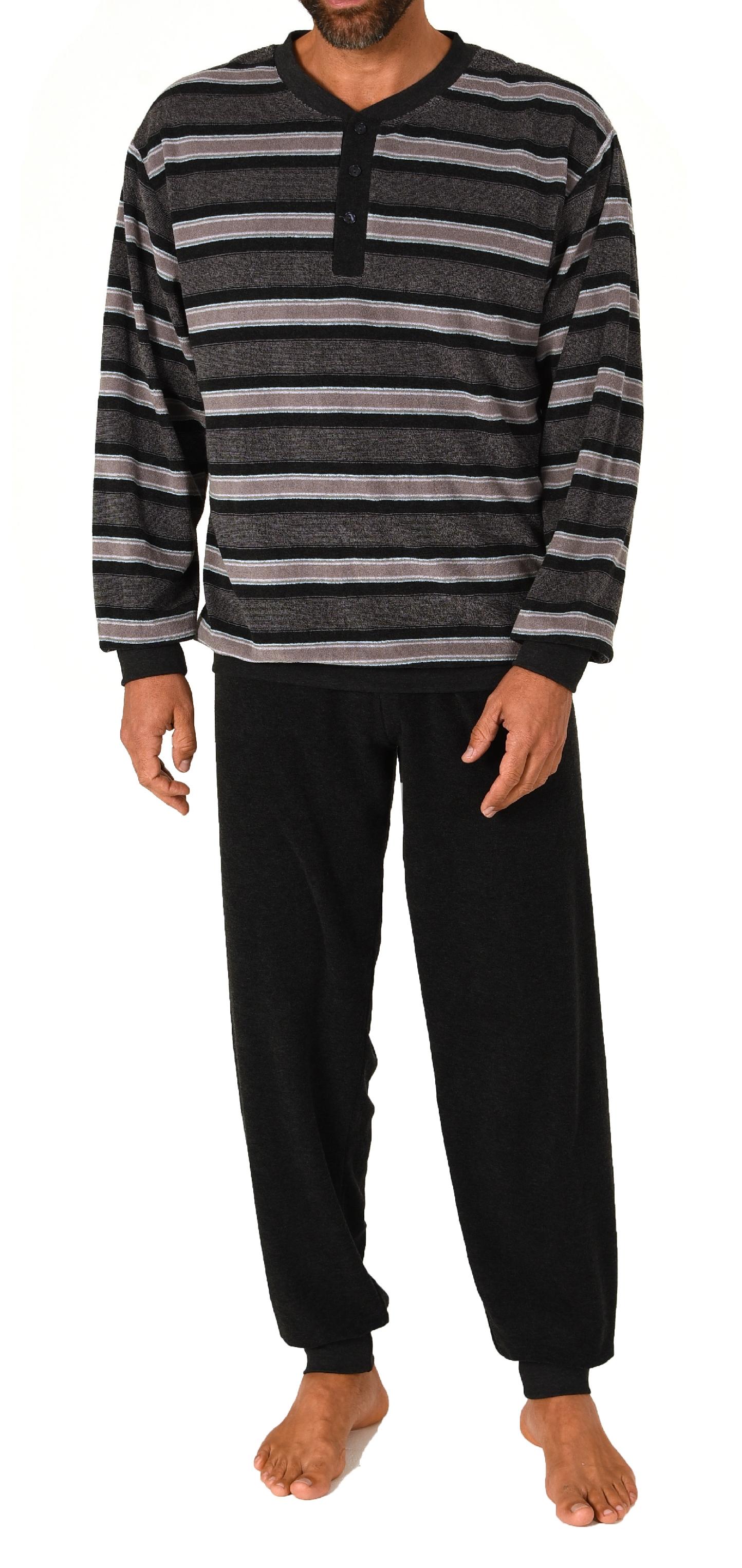 Normann Herren Frottee Schlafanzug lang mit Bündchen - auch in Übergrössen Normann Herren Frottee Schlafanzug lang mit Bündchen - auch in Übergrössen