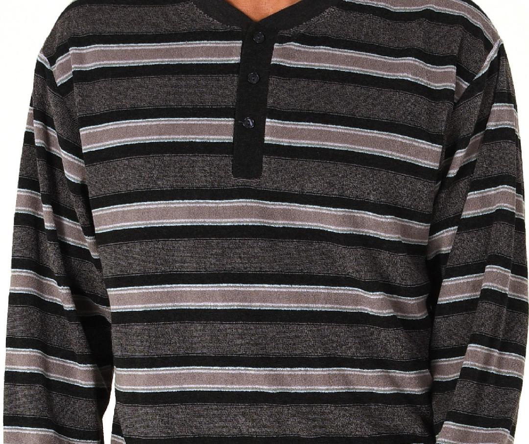 Normann Herren Frottee Schlafanzug lang mit Bündchen - auch in Übergrössen