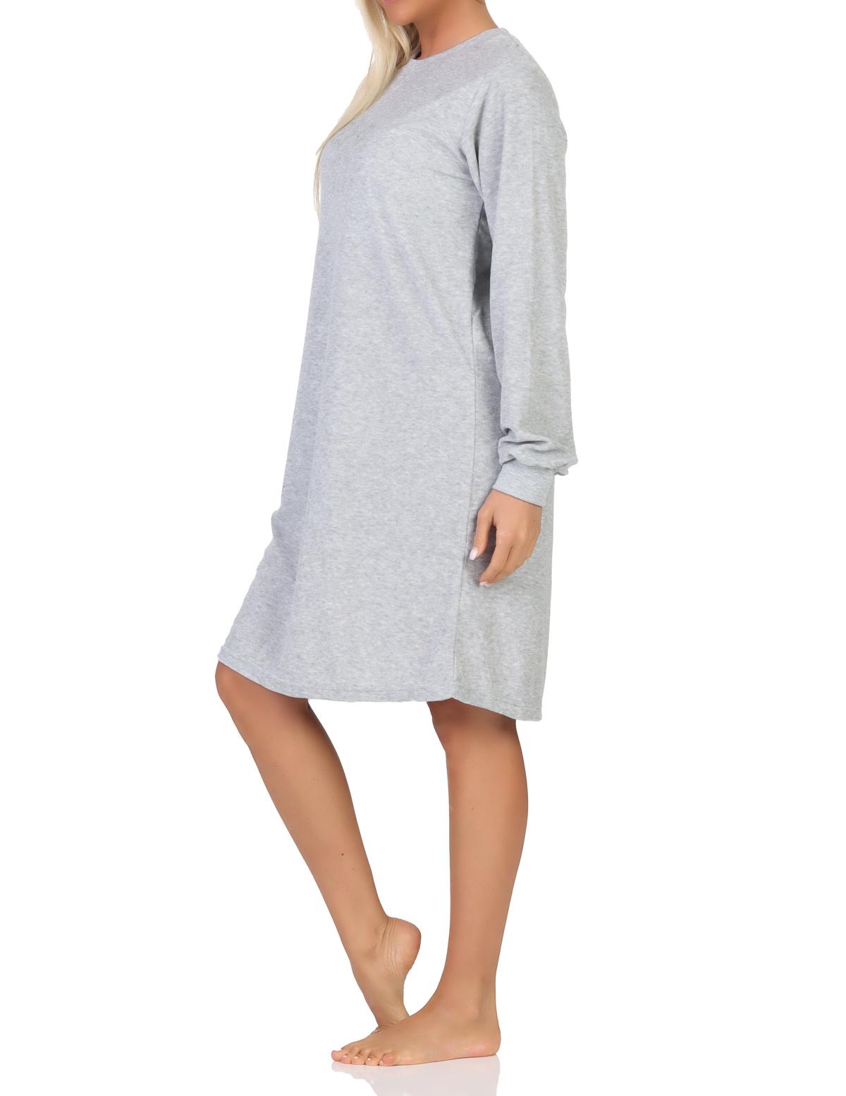 Normann Damen Frottee Nachthemd Hauskleid Loungewear mit Sternenmotiv - auch in Übergröße