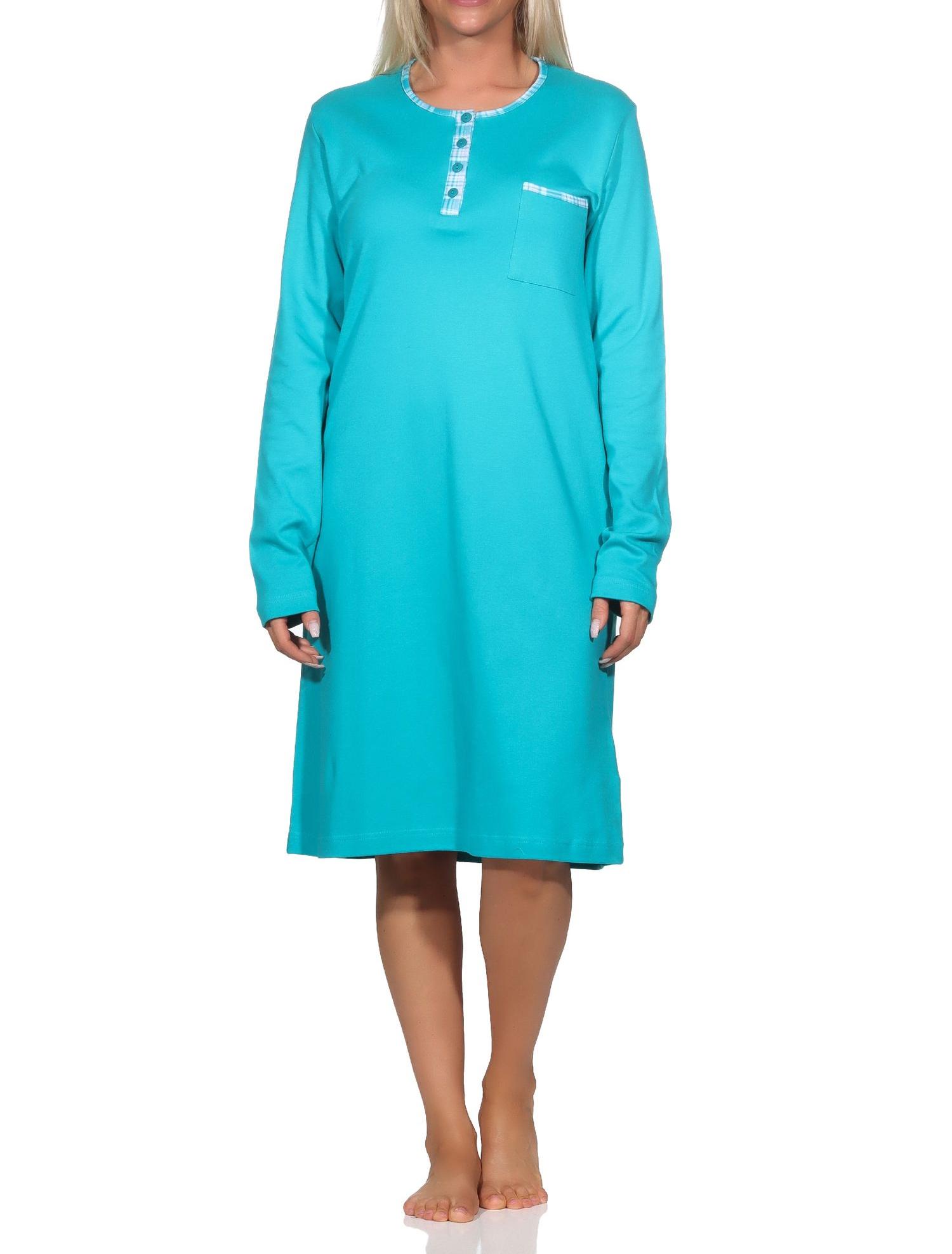 Normann Damen langarm Nachthemd in Kuschel Interlock Qualität