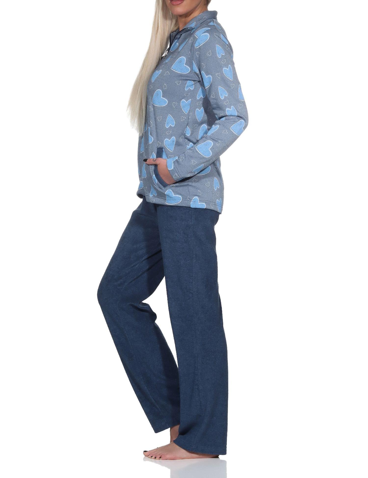 Normann Damen langarm Hausanzug Homewear in Herz Optik - auch in Übergrösse - 223 216 93 030 Normann Damen langarm Hausanzug Homewear in Herz Optik - auch in Übergrösse