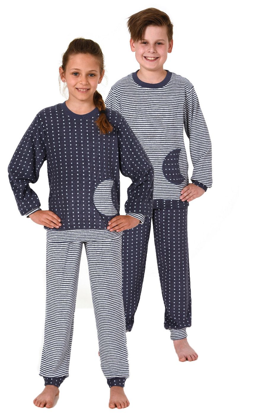 Baby Hauskleidung 0-12 Jahre - Flanell Pyjama Unisex, Extra Dick 300g Stoff