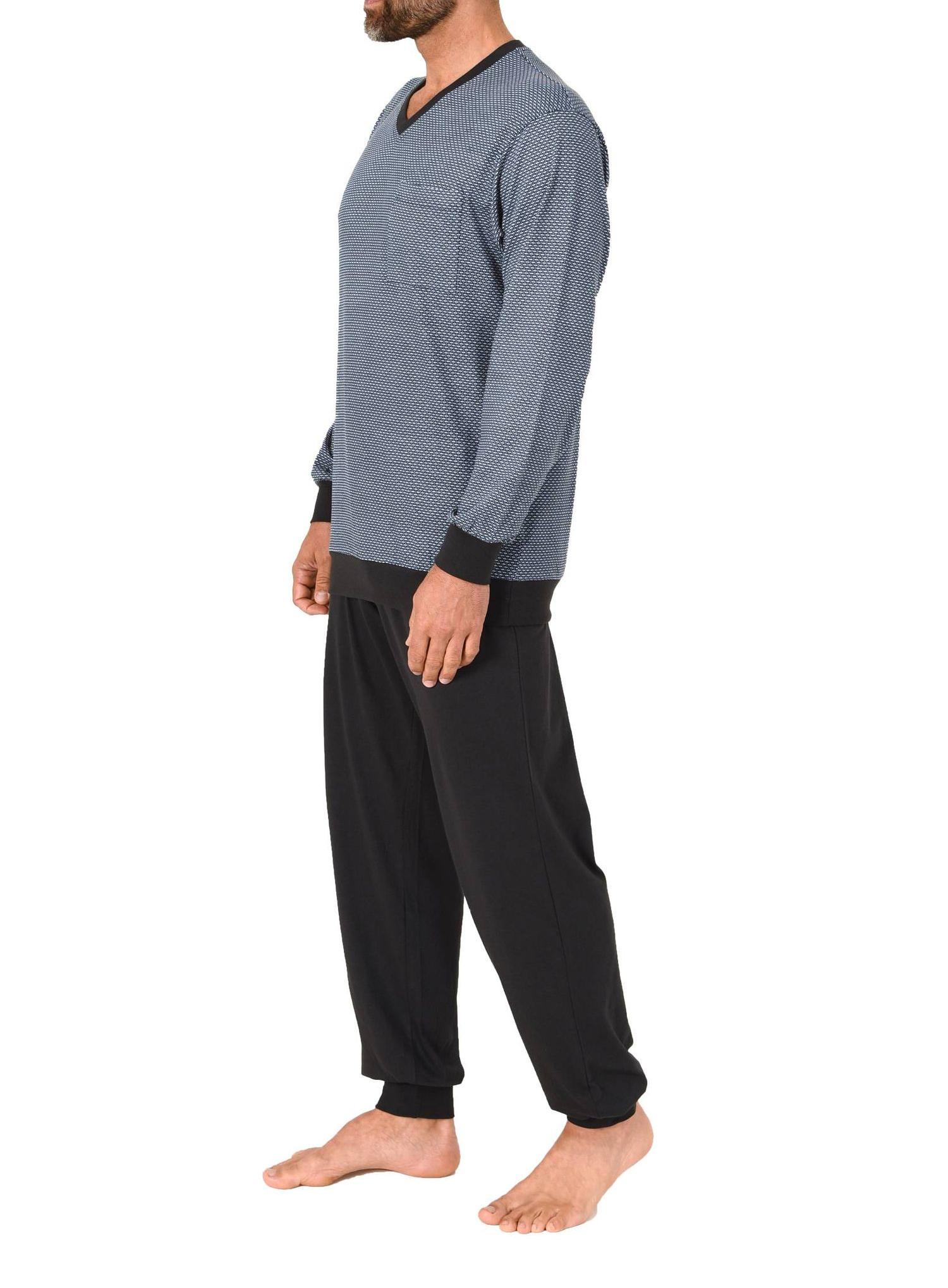 Normann Herren langarm Schlafanzug mit Bündchen - Pyjama auch in Übergrössen erhältlich Normann Herren langarm Schlafanzug mit Bündchen - Pyjama auch in Übergrössen erhältlich