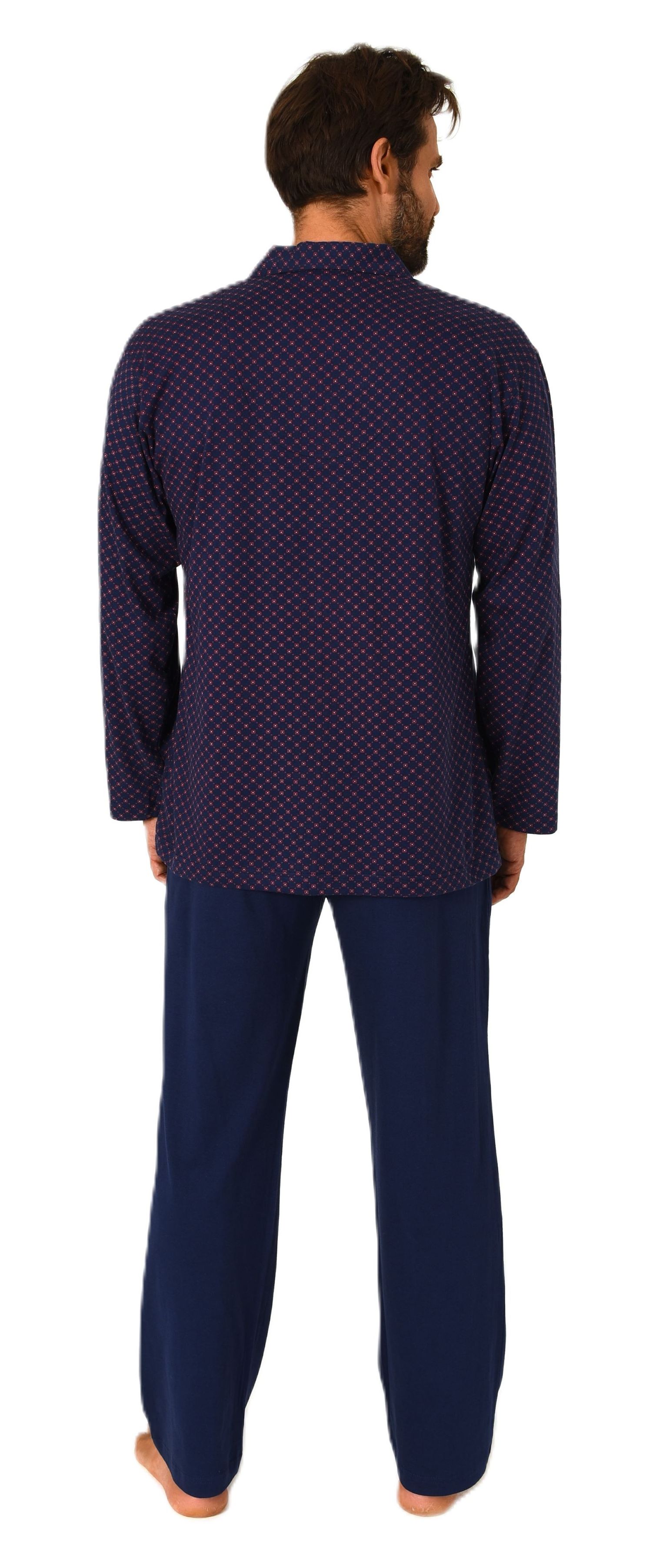 Normann Herren Langarm Schlafanzug Pyjama zum durchknöpfen, auch in Übergrössen Normann Herren Langarm Schlafanzug Pyjama zum durchknöpfen, auch in Übergrössen