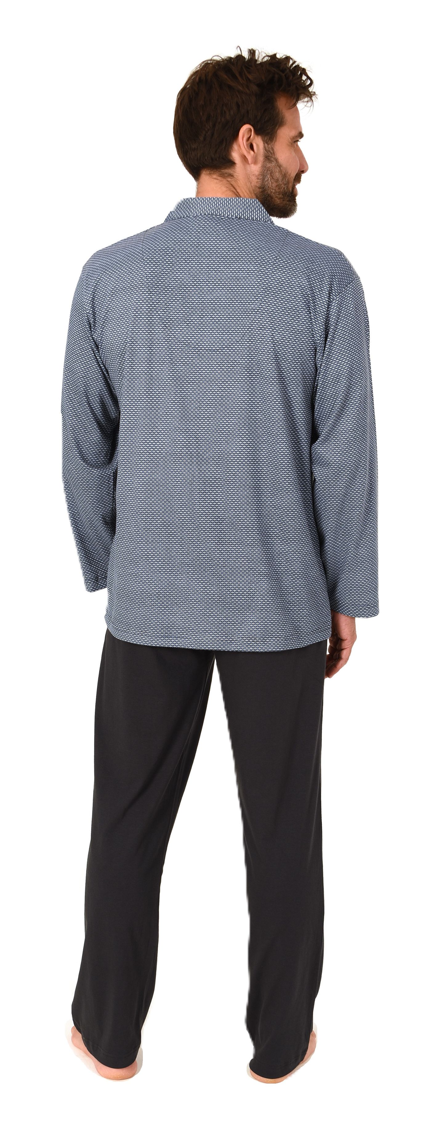 Normann Herren Langarm Schlafanzug Pyjama zum durchknöpfen, auch in Übergrössen Normann Herren Langarm Schlafanzug Pyjama zum durchknöpfen, auch in Übergrössen