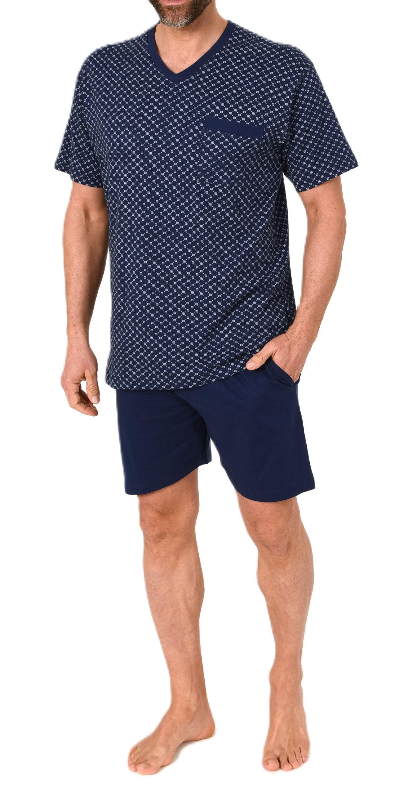 Normann Herren kurzarm Schlafanzug Shorty - Pyjama auch in Übergrössen erhältlich