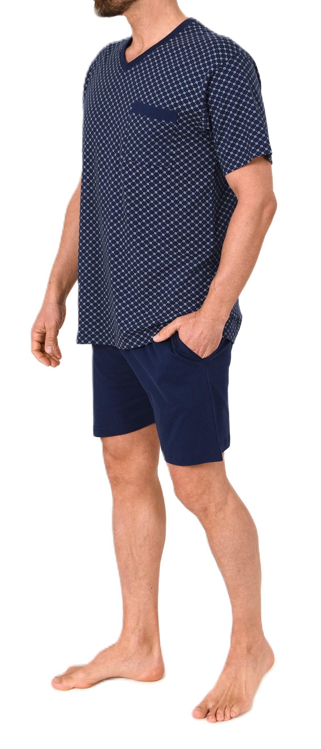 Normann Herren kurzarm Schlafanzug Shorty - Pyjama auch in Übergrössen erhältlich