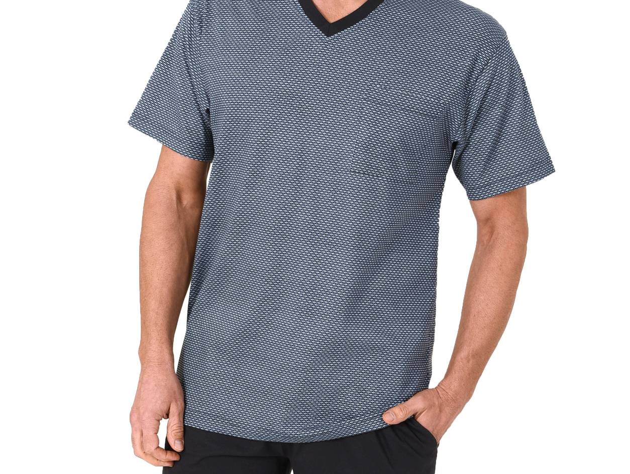 Normann Herren kurzarm Schlafanzug Shorty - Pyjama auch in Übergrössen erhältlich