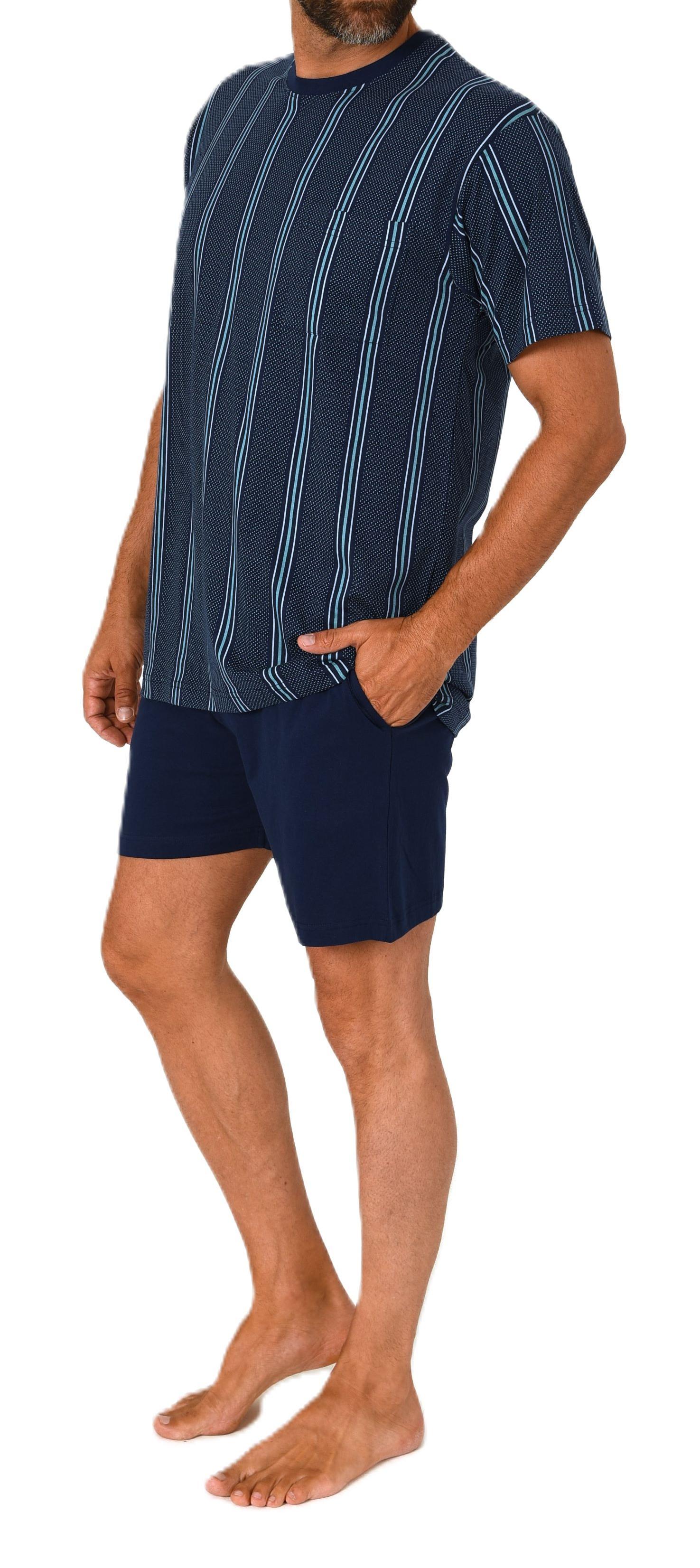 Normann Herren kurzarm Schlafanzug Shorty gestreift aus 100 % Baumwolle - auch in Übergröße Normann Herren kurzarm Schlafanzug Shorty gestreift aus 100 % Baumwolle - auch in Übergröße