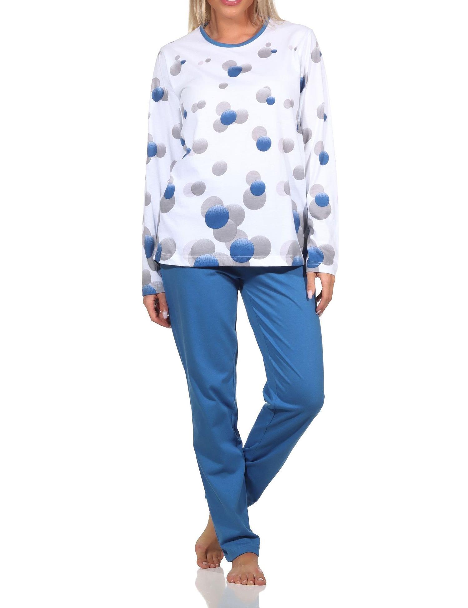 Normann Damen langarm Schlafanzug Pyjama in Tupfen-Punkte Optik - auch in Übergrössen Normann Damen langarm Schlafanzug Pyjama in Tupfen-Punkte Optik - auch in Übergrössen
