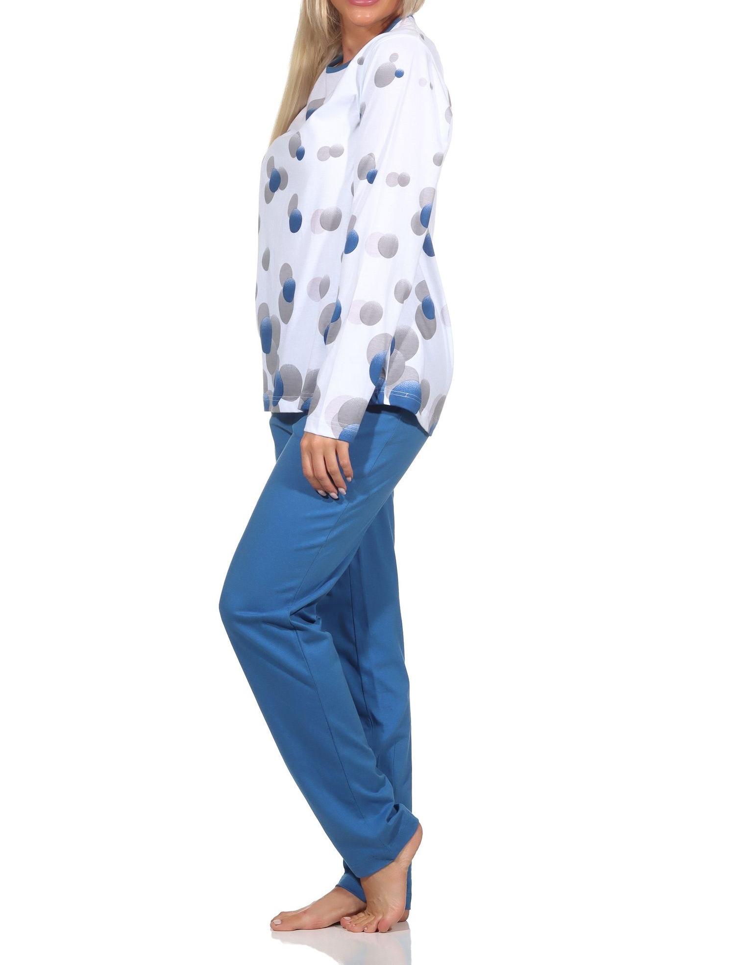 Normann Damen langarm Schlafanzug Pyjama in Tupfen-Punkte Optik - auch in Übergrössen Normann Damen langarm Schlafanzug Pyjama in Tupfen-Punkte Optik - auch in Übergrössen
