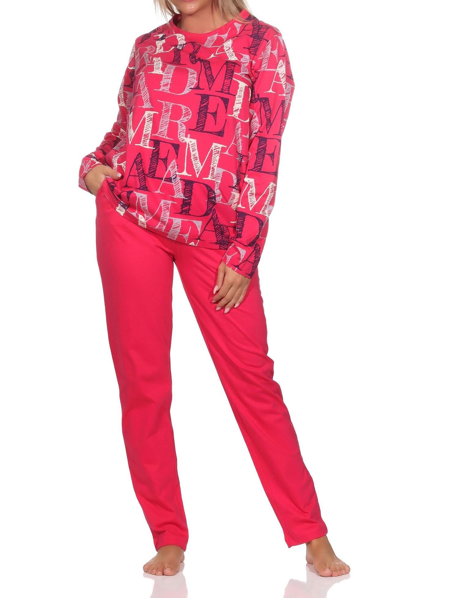 Normann Damen langarm Schlafanzug Pyjama - auch in Übergrössen