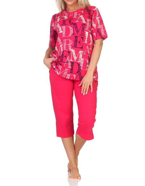 Normann Damen kurzarm Capri Schlafanzug Shorty Pyjama - auch in Übergrössen Normann Damen kurzarm Capri Schlafanzug Shorty Pyjama - auch in Übergrössen